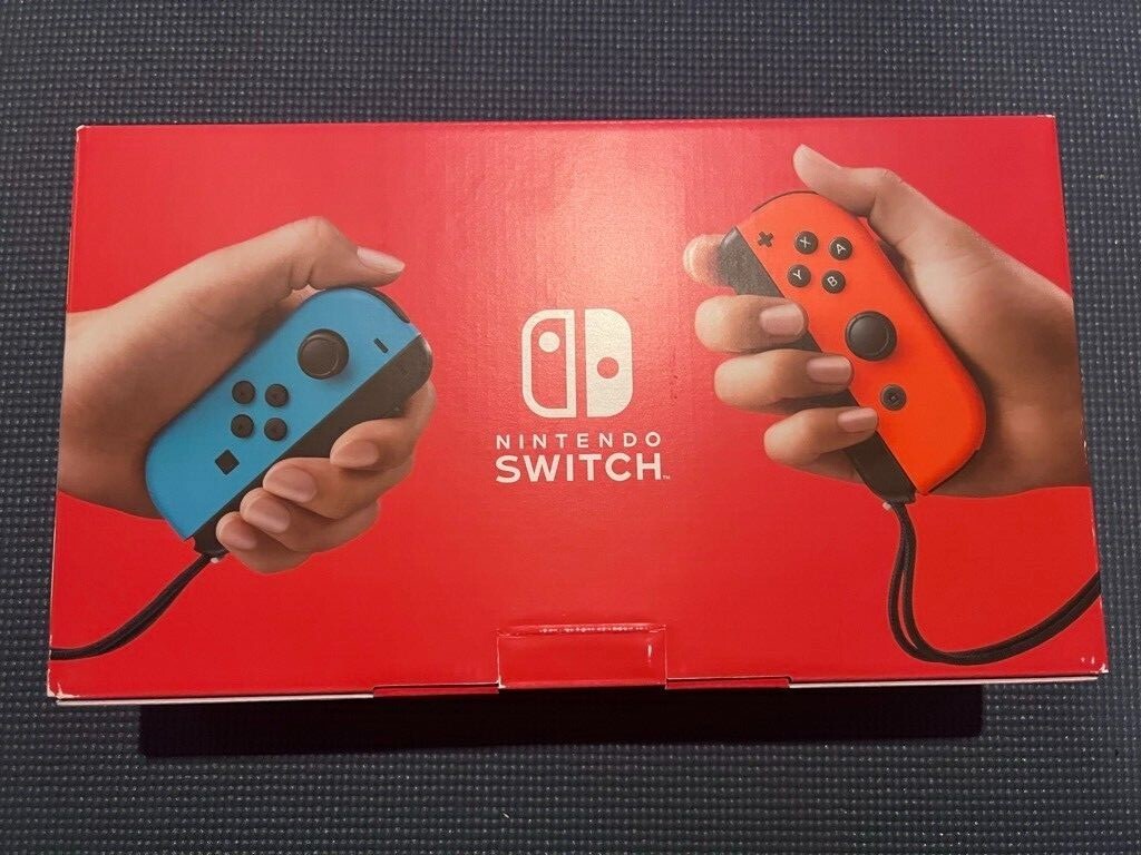 Nintendo Switch 32GB Gray Console with Neon Red and Neon Blue Joy-Con