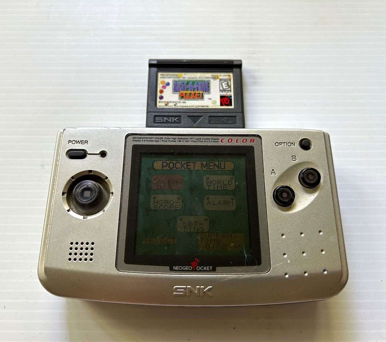 SNK Neo Geo Pocket Color Silver Handheld w/ Bust-A-Move, Color Screen NTSC-J