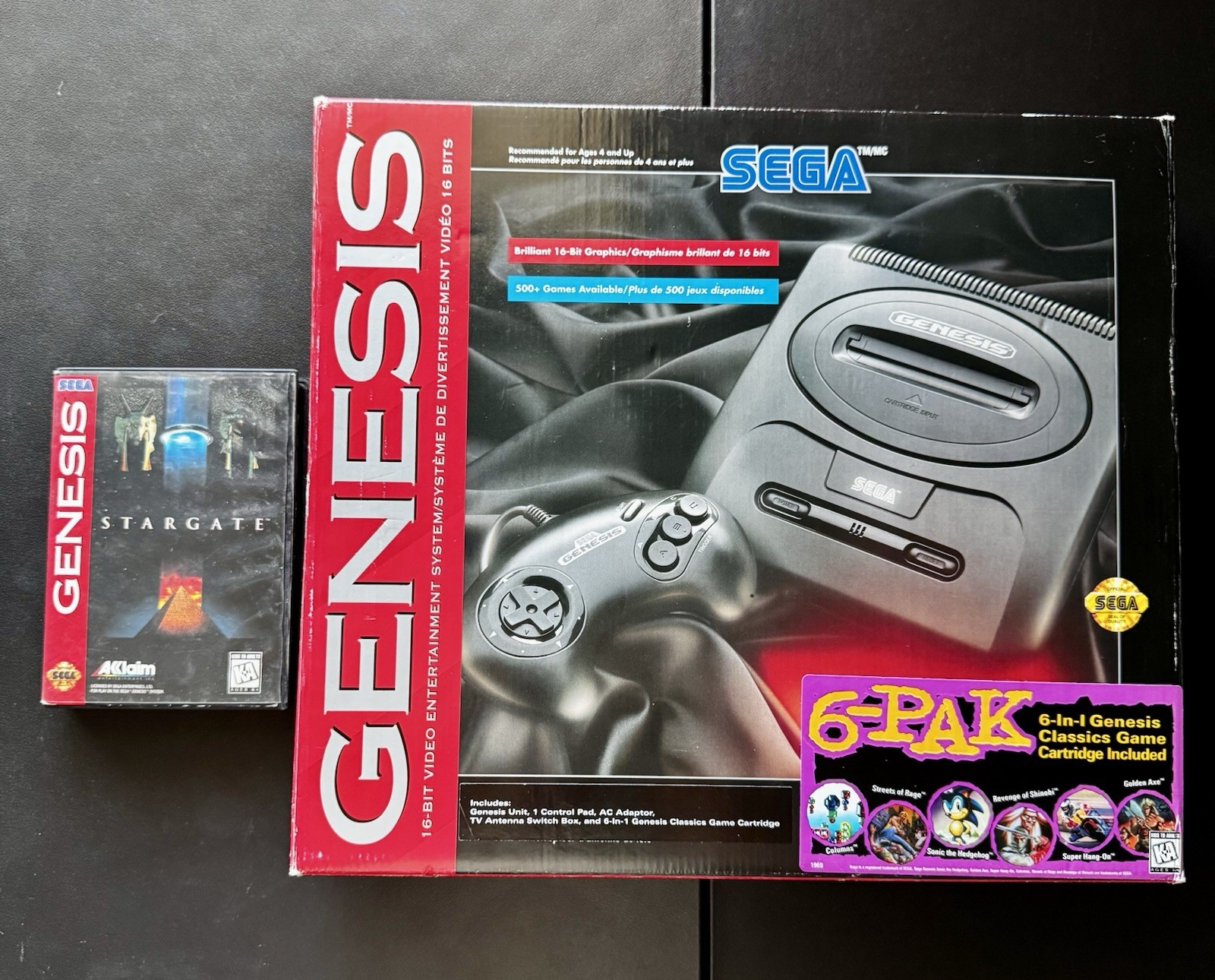 Sega Genesis 2 MK-1631 Console Complete Box CIB 5 Games 3 Controllers Authentic