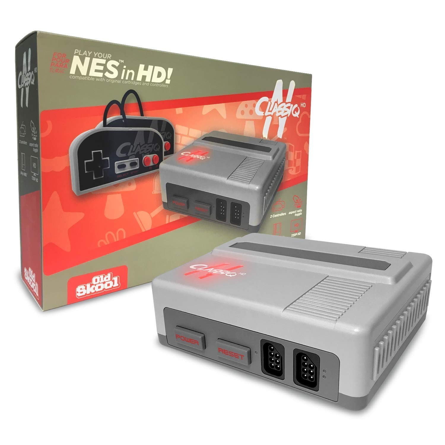 Plug & Play CLASSIQ N HD Console with Two Controllers for 8-Bit Nostalgia
