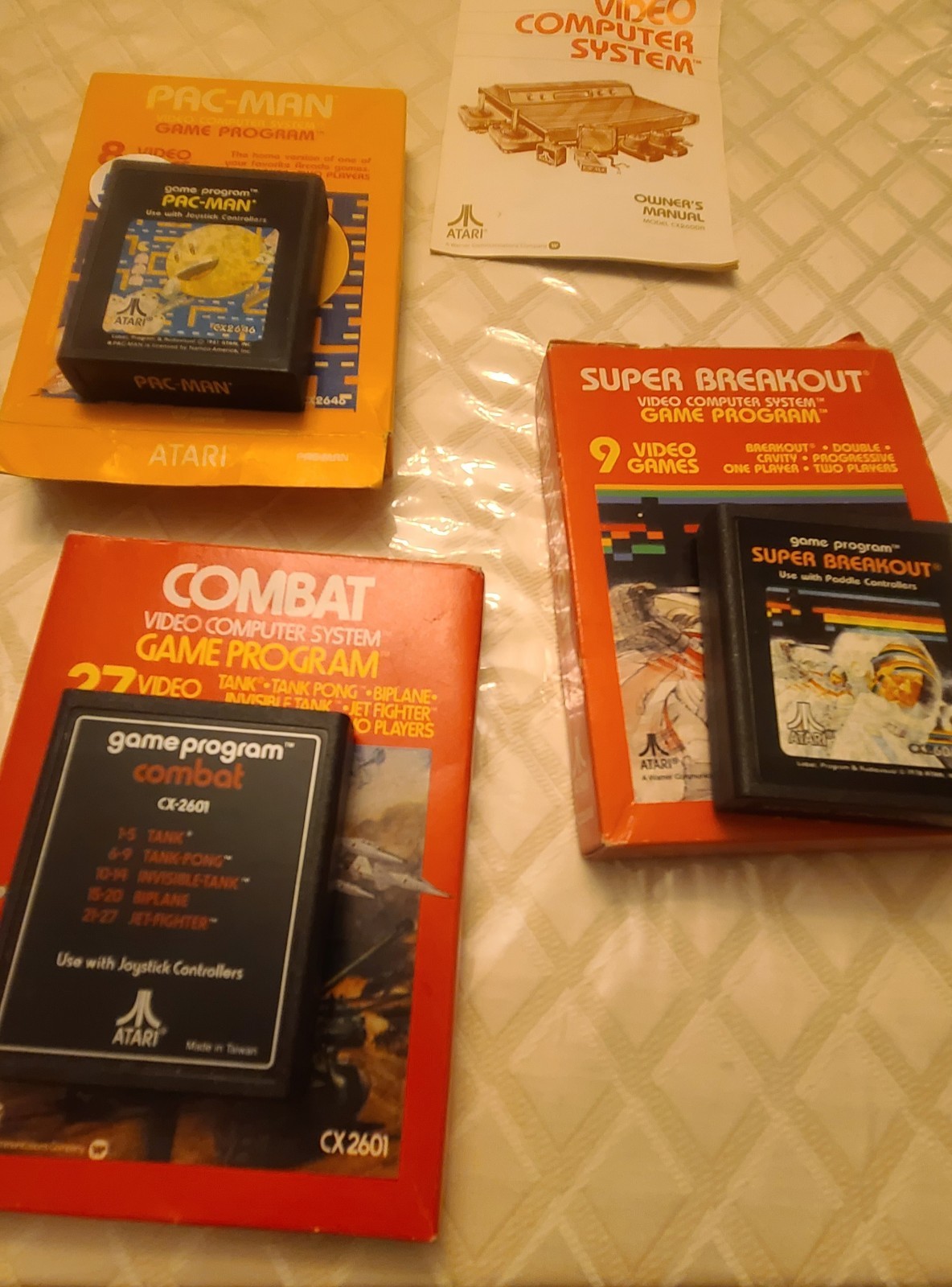 Atari-2600 Game Console, controllers 2 and 2 paddle game controllers. WORKS