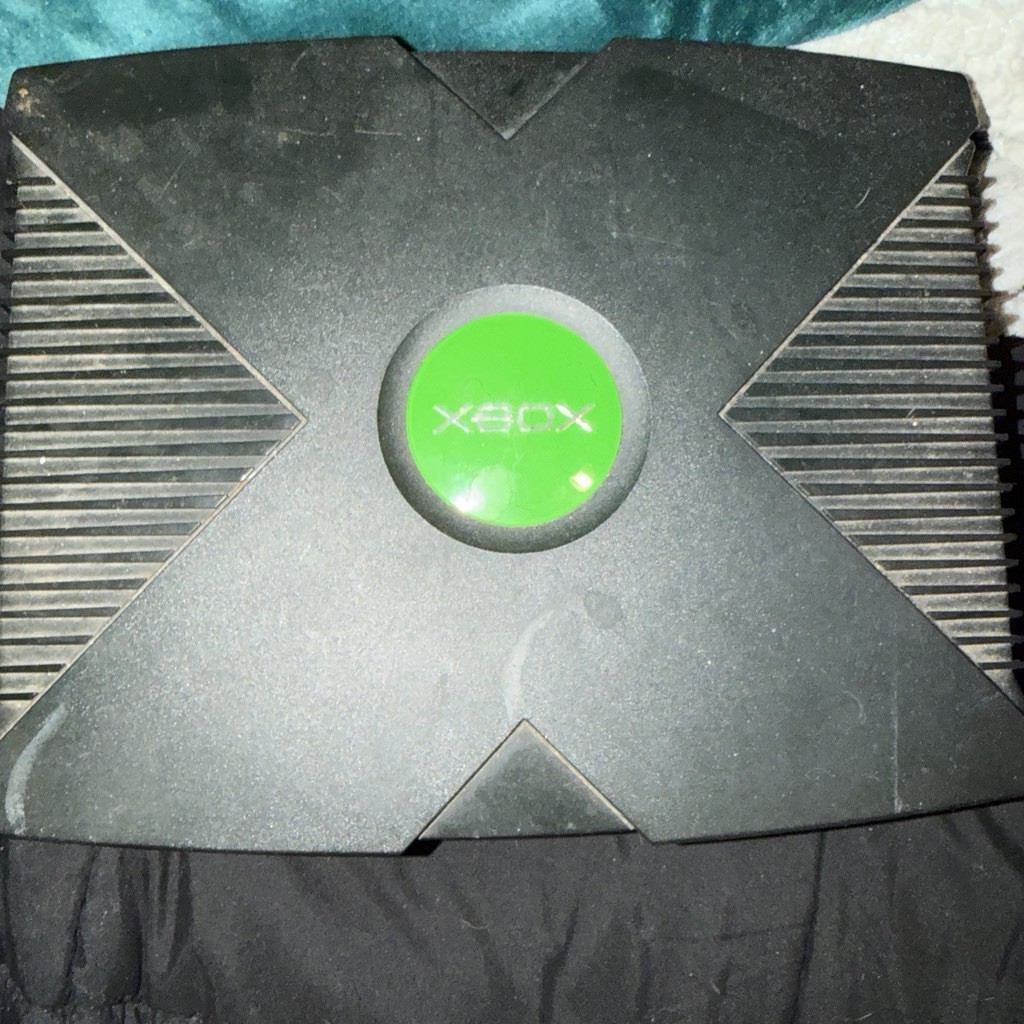 Microsoft Xbox Original Console Black/Green DVD Ethernet 8GB NTSC