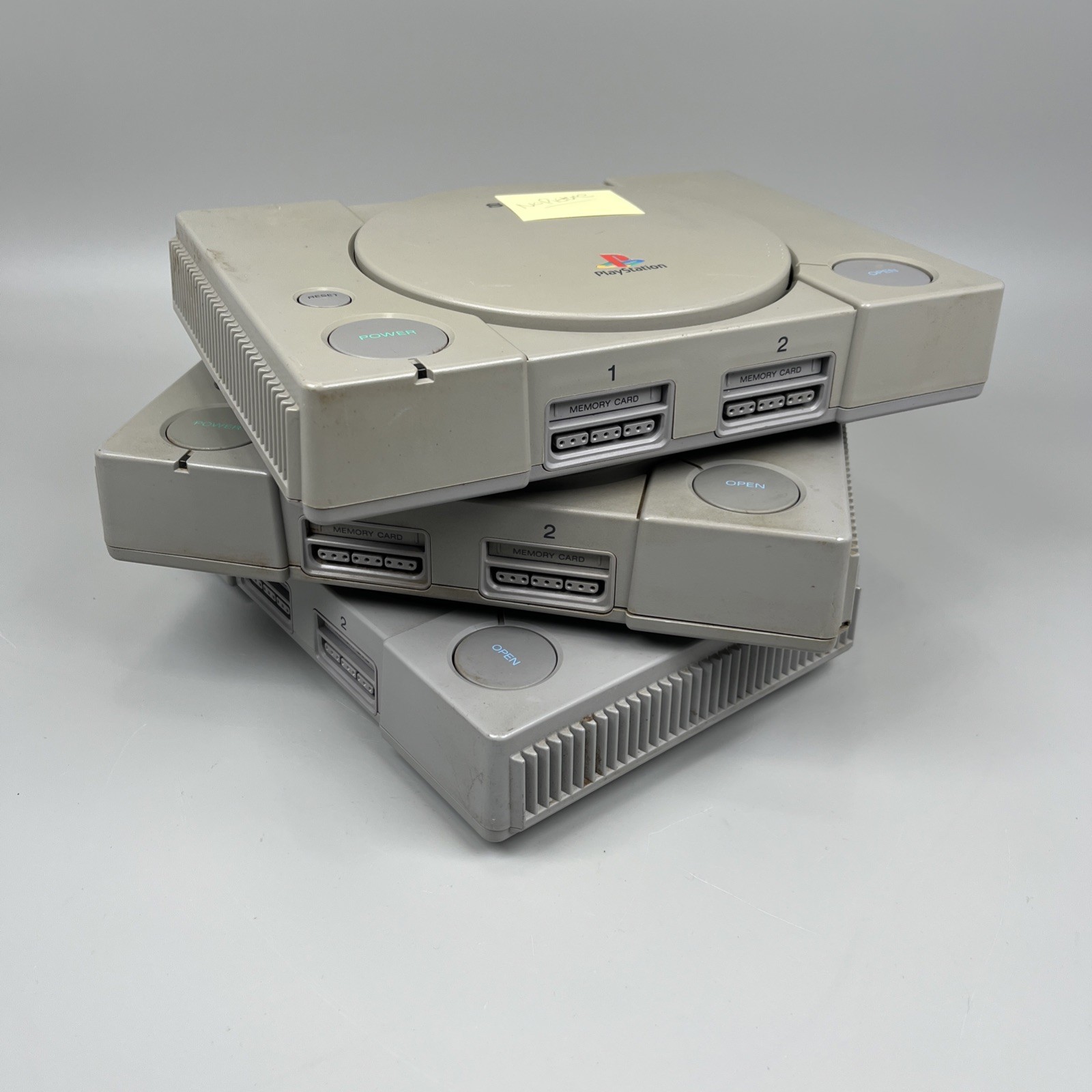 Lot of 3 Sony PlayStation 1 PS1 For Repair/Parts Disc Read Issue, No Picture