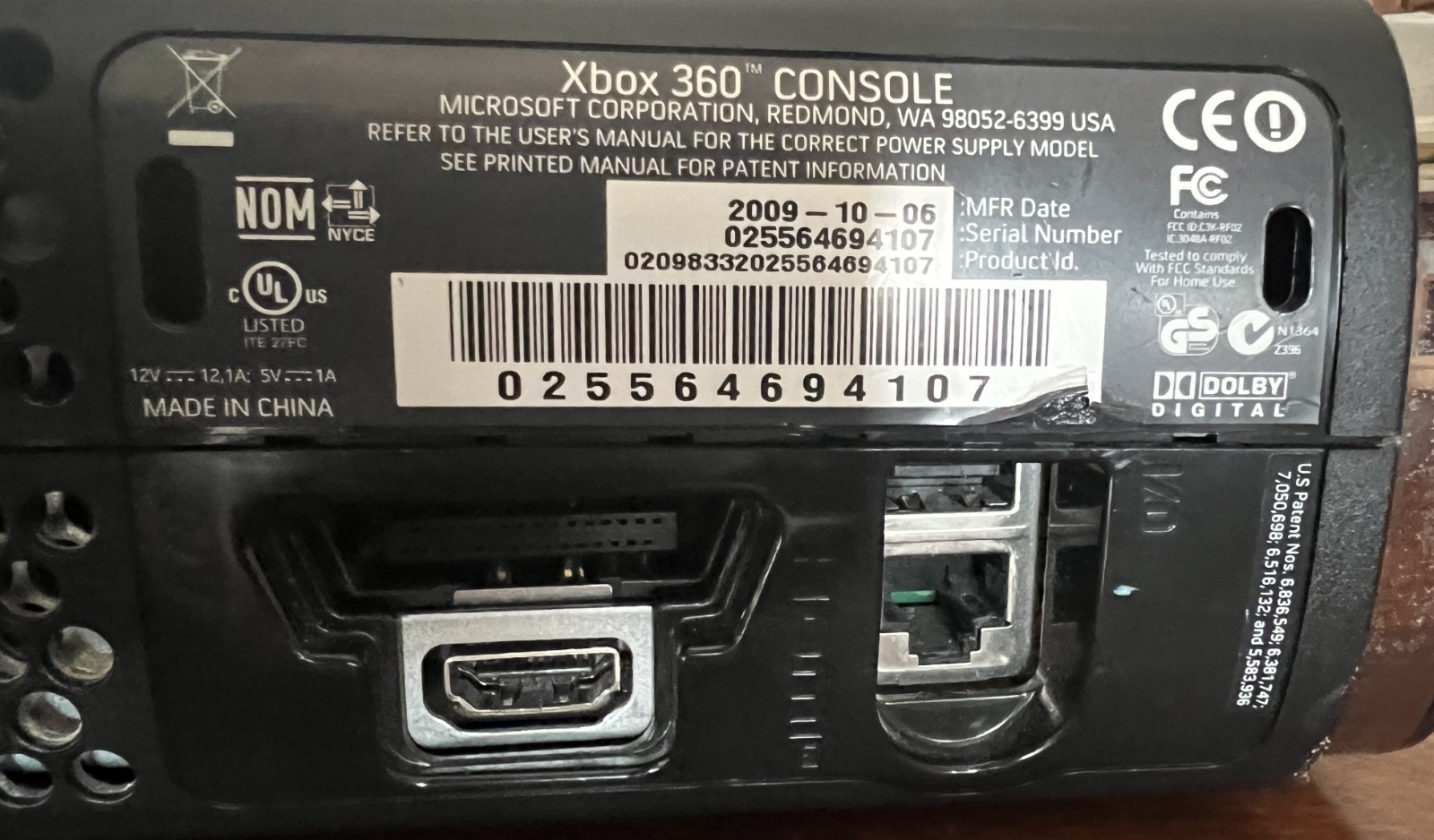 Microsoft Xbox 360 Black 120GB HDD Console with Kinect OEM Controller & Cables
