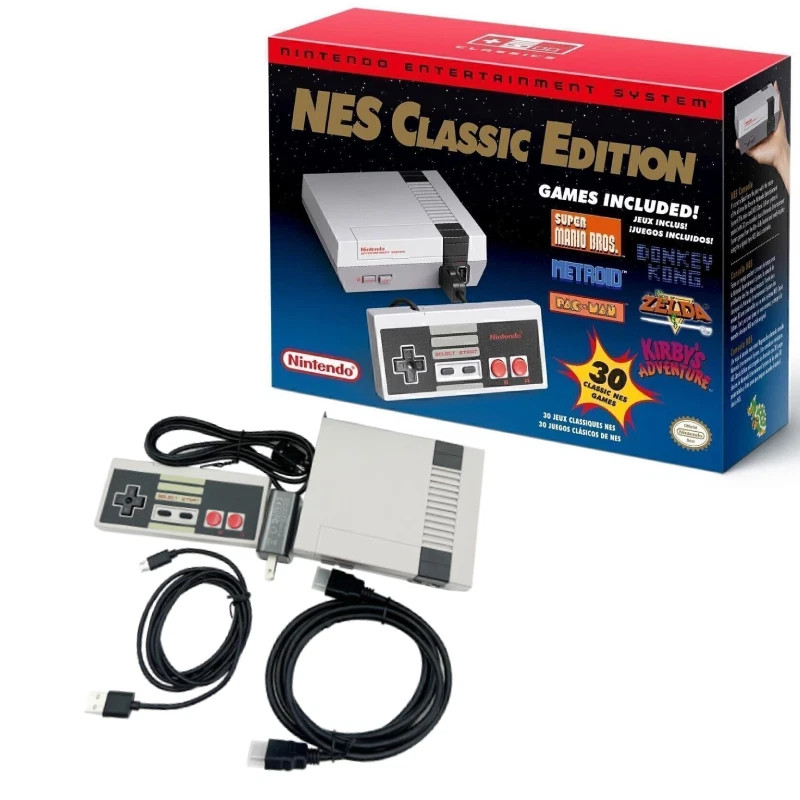 For Nintendo NES Classic Edition US Mini 30 Games Brand New W/Controllers US