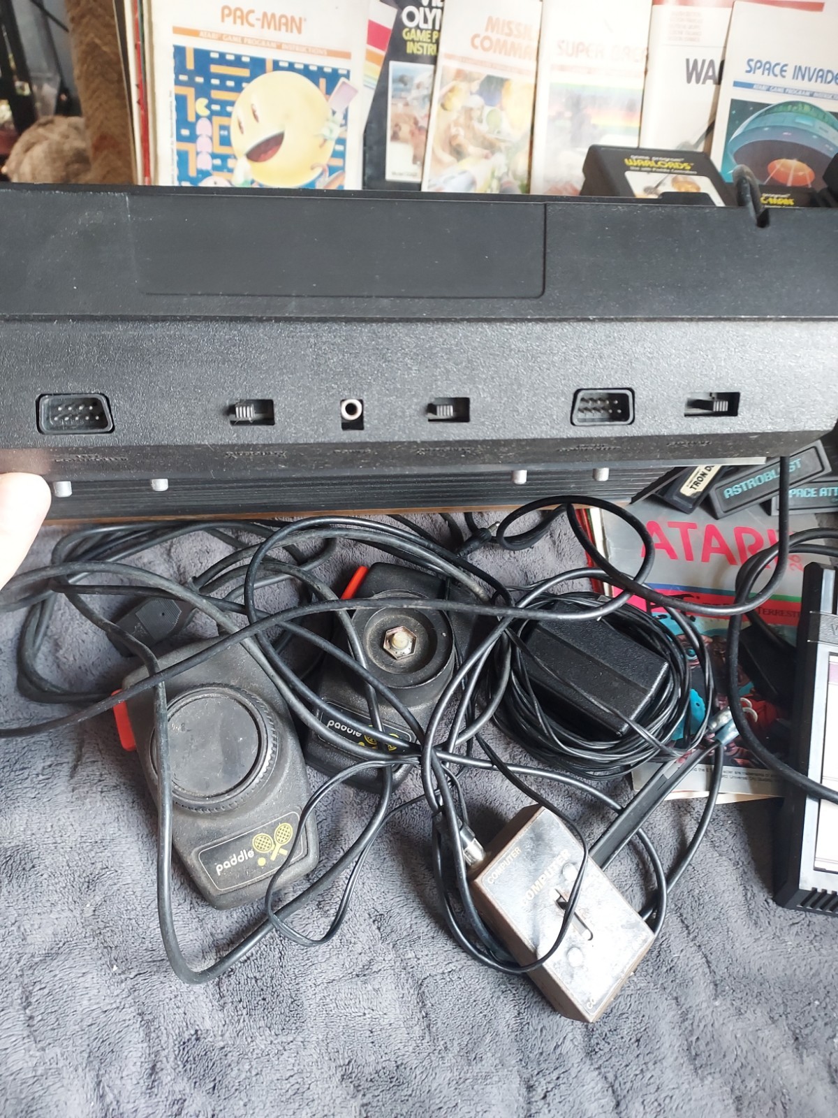 Atari CX-2600 Console Bundle WIth Controllers, Games, Manuals, Untested