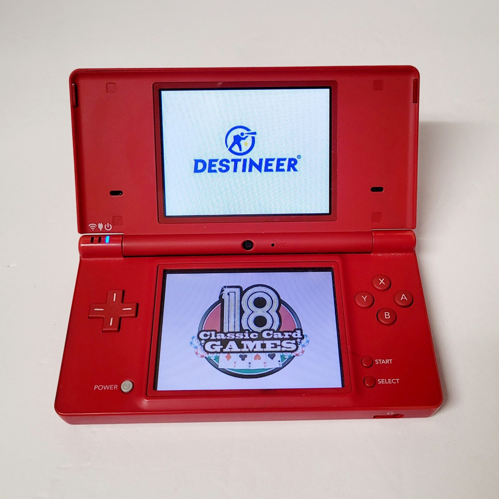 Nintendo DSi Red Handheld Console Game System w/ Charger Stylus Manual & Game