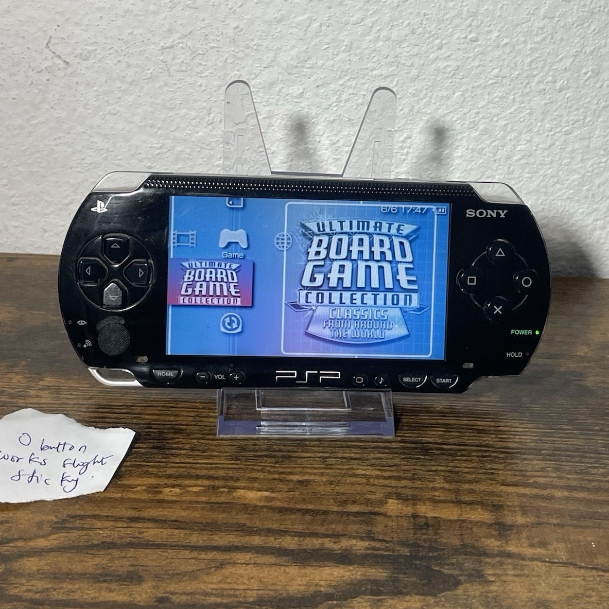 Sony PSP-1000 PlayStation Portable Handheld System Black Wi-Fi TESTED WORKS READ