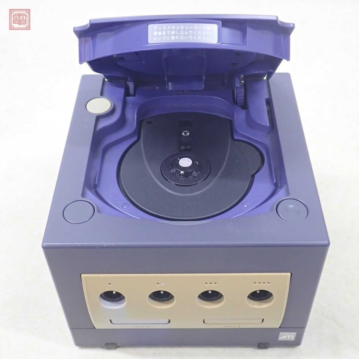 Nintendo GameCube Console DOL-001 Violet w/ Adaputer Box controller Good HP
