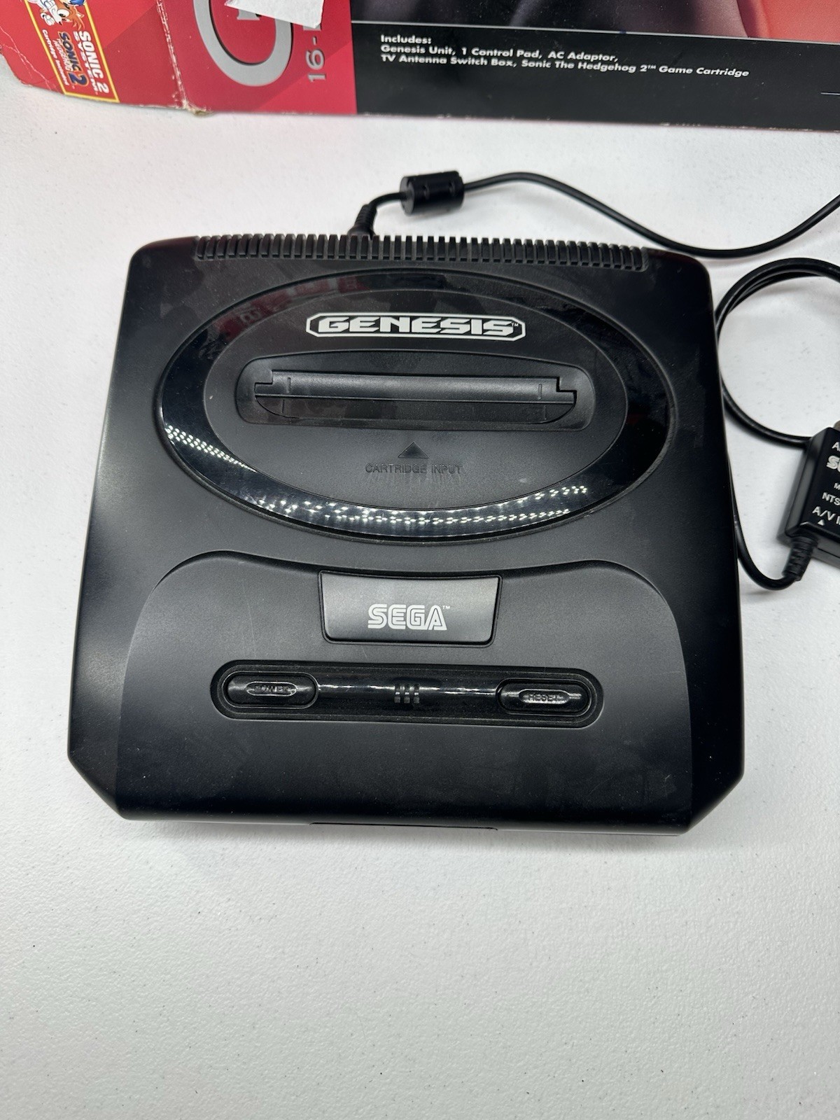 Sega Genesis Model 2 Console In Original Box Sonic 2 Model RARE Not Tested
