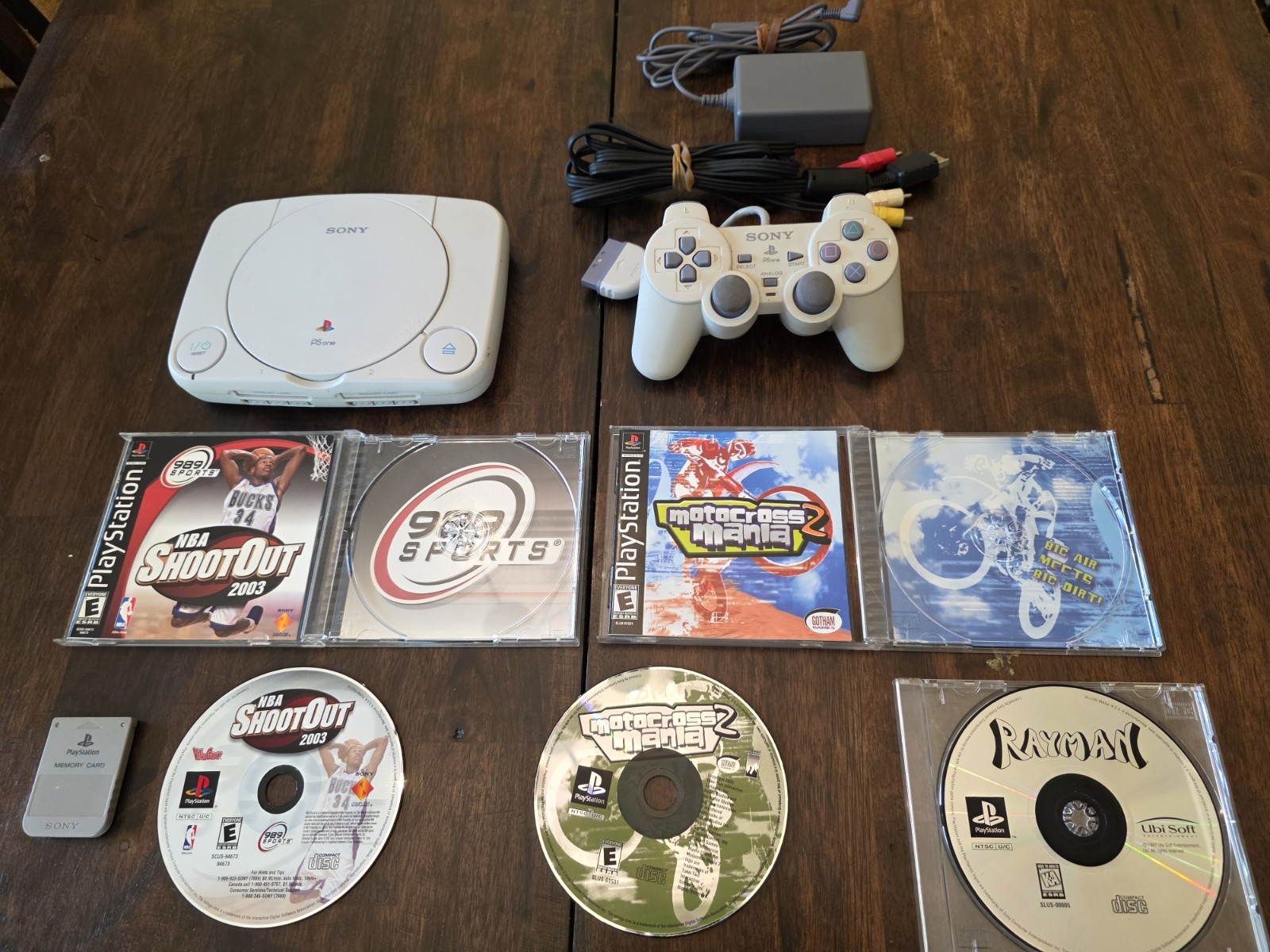 Playstation 1 PS1 PS One Console Complete Cleaned Tested Working 100% Free S&H