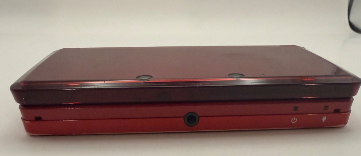 Original Nintendo 3ds Flame Red: Tested Working Charger and Stylus NTSC Handheld