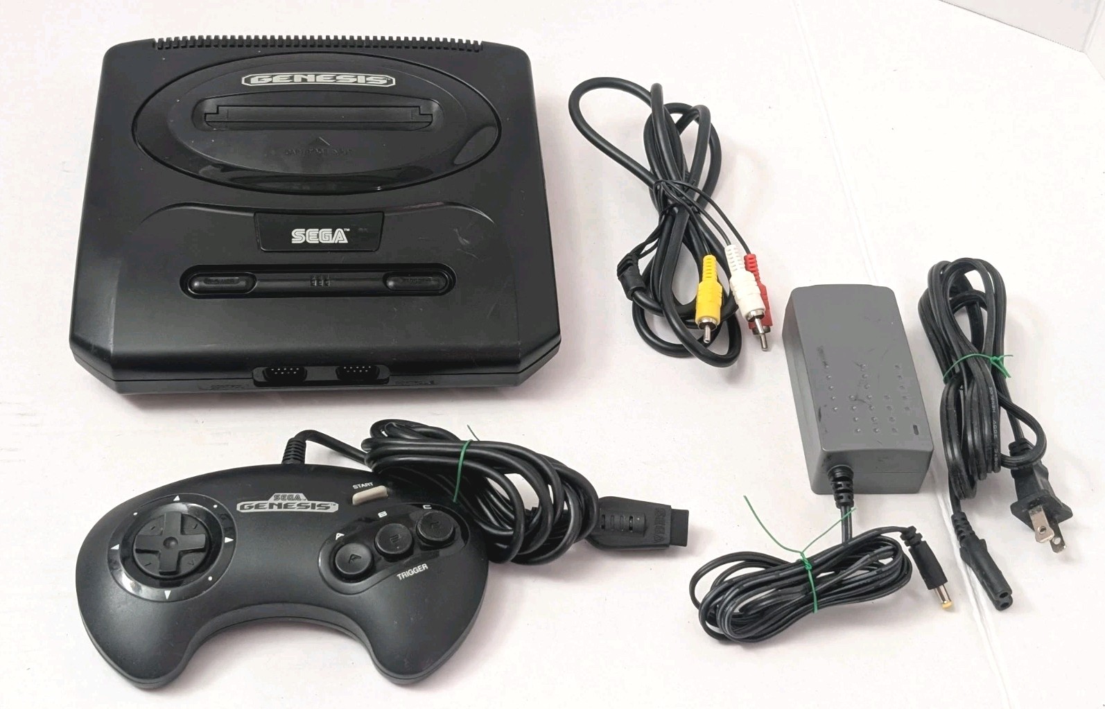 #3 Sega Genesis Model 1631 Console Bundle W/ 1 Remote,Charger & AV Cable