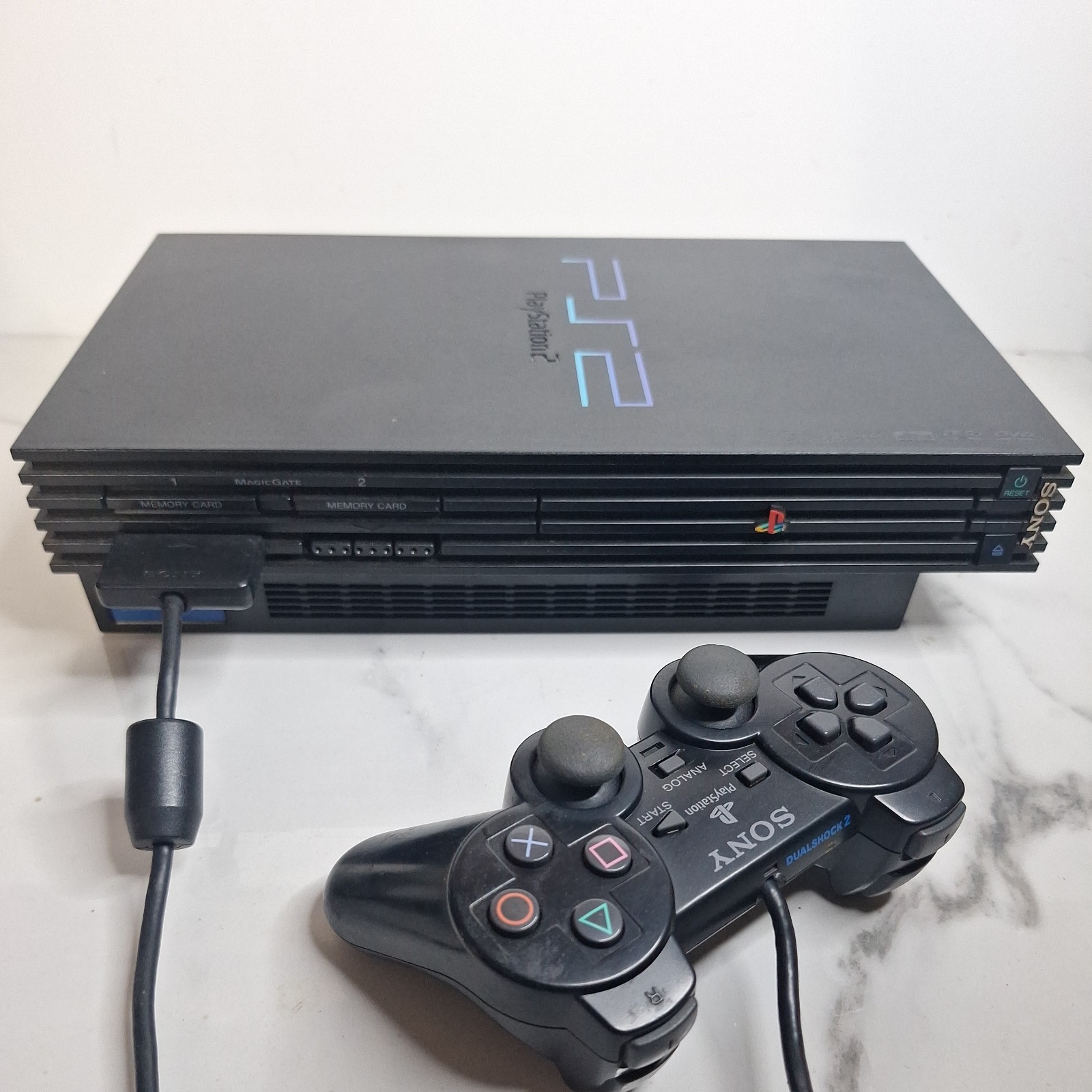 Sony PlayStation 2 PS2 Fat Console Controller READ
