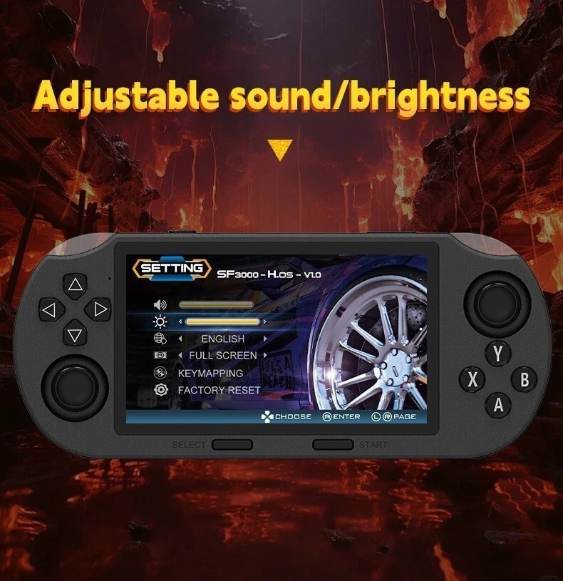 SF3000 Portable Handheld Gaming Console 20000+ Retro Arcade Games IPS Screen USA