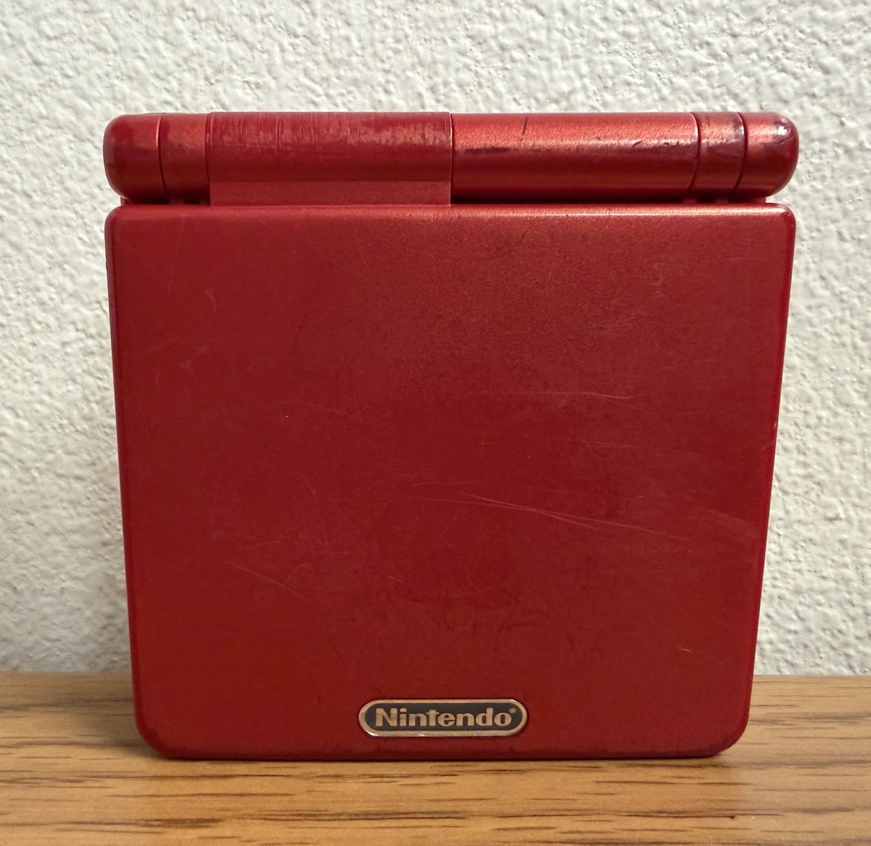 Nintendo Game Boy Advance SP Console (AGS-001) Flame Red Tested – No Charger