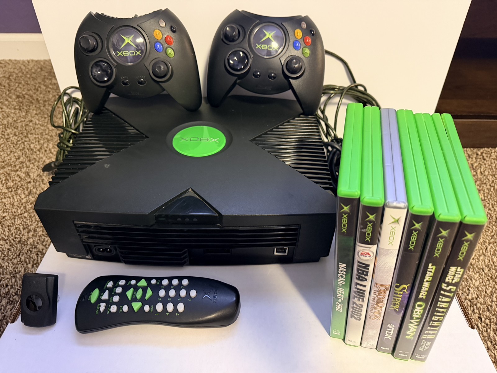 Original Xbox With AllCords-Controllers-Remote And 6 Games Used/Working