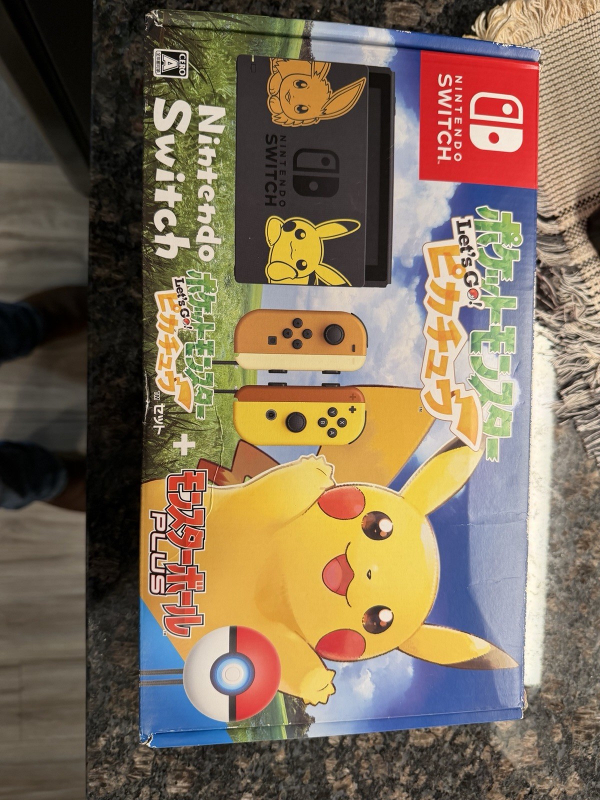 Nintendo Switch HAC-001 Pokemon Let’s Go Pikachu Edition Console w/ Box NTSC-J