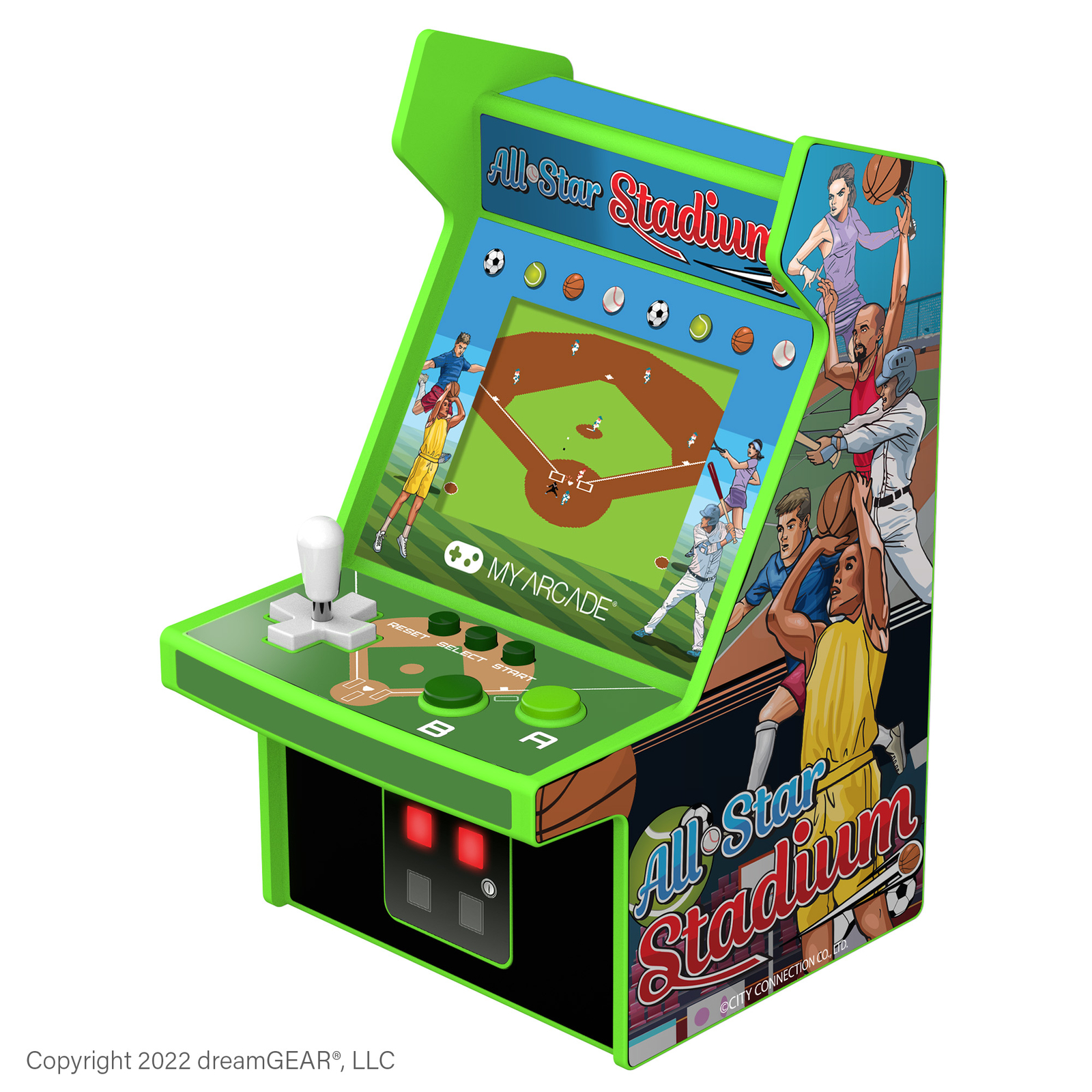 MY ARCADE All-Star Stadium Micro Player:6.75″ Mini Arcade Machine with 307 Games