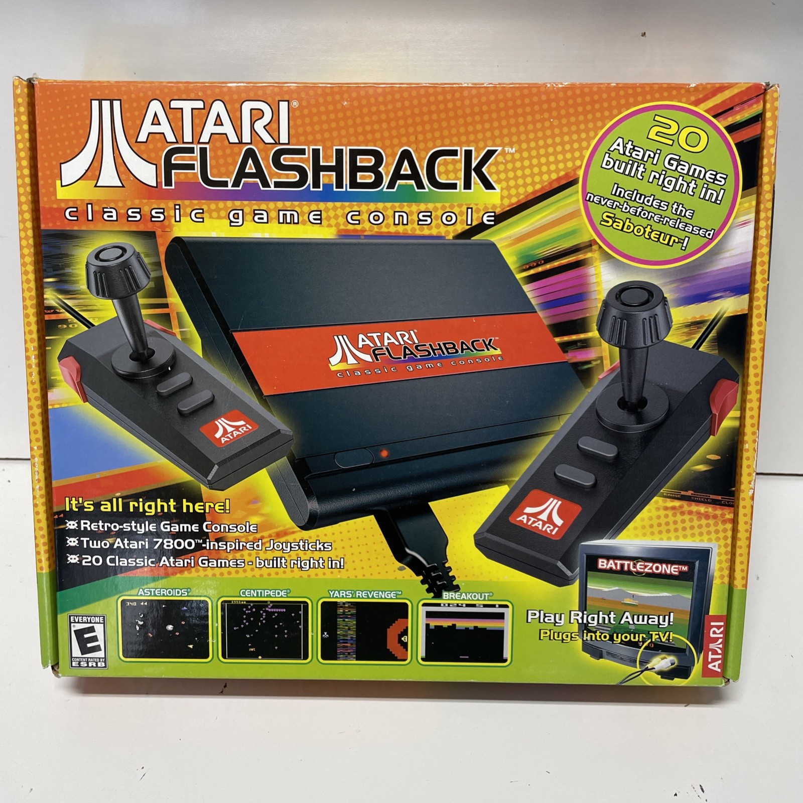 Atari Flashback Classic Game Console Mini 7800 Joysticks Cables 20 Games (NEW)