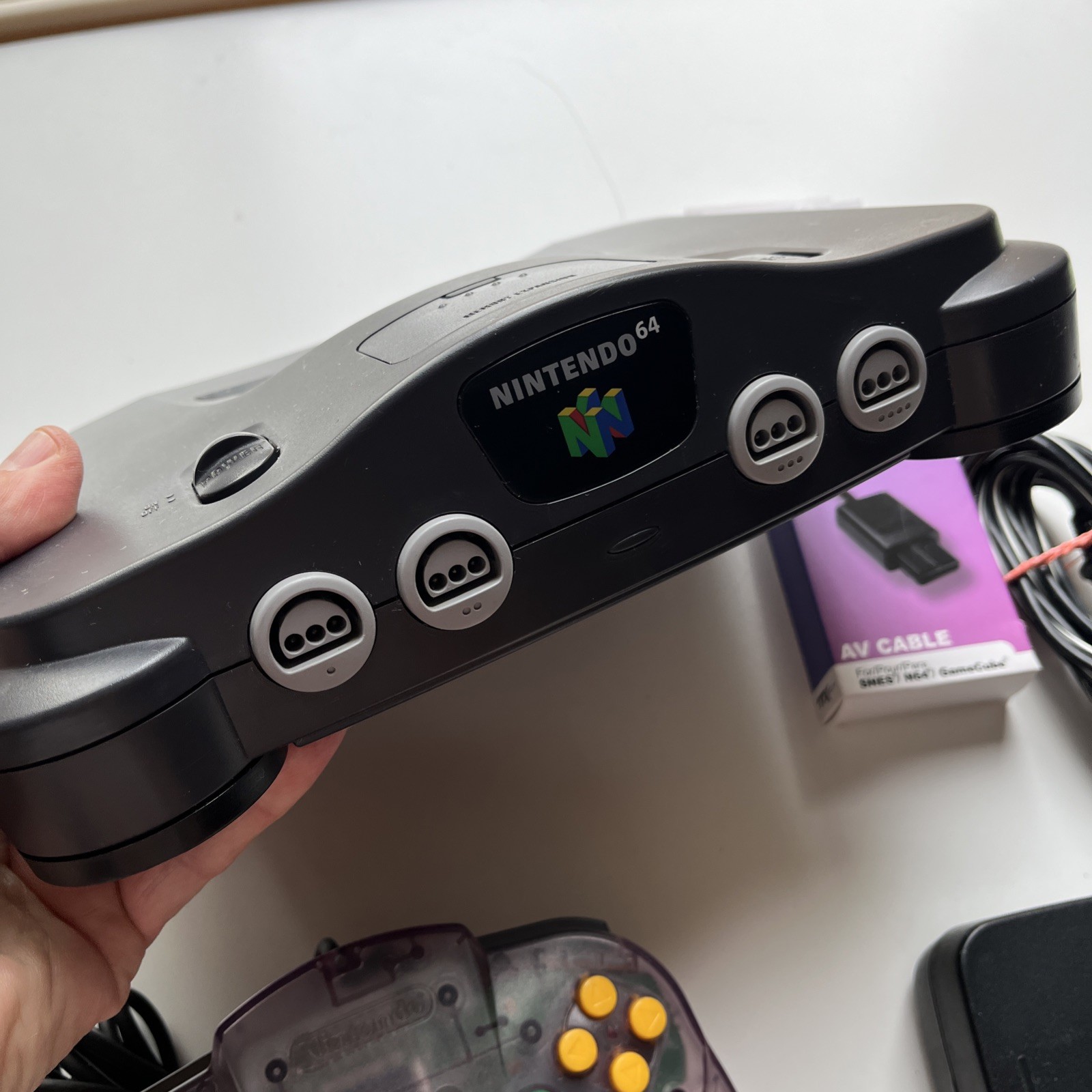 Nintendo 64 N64 Console System Bundle with Oem Controller Cables Tested NUS 001