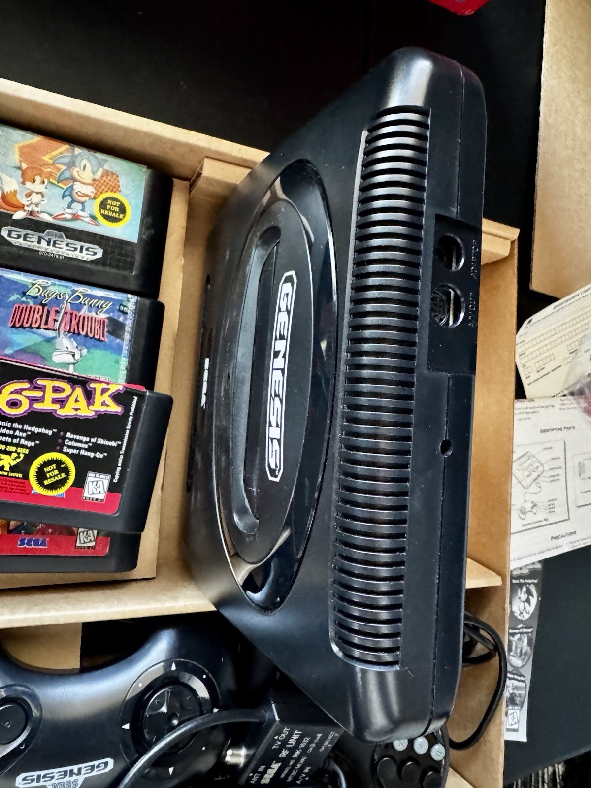 Sega Genesis 2 MK-1631 Console Complete Box CIB 5 Games 3 Controllers Authentic