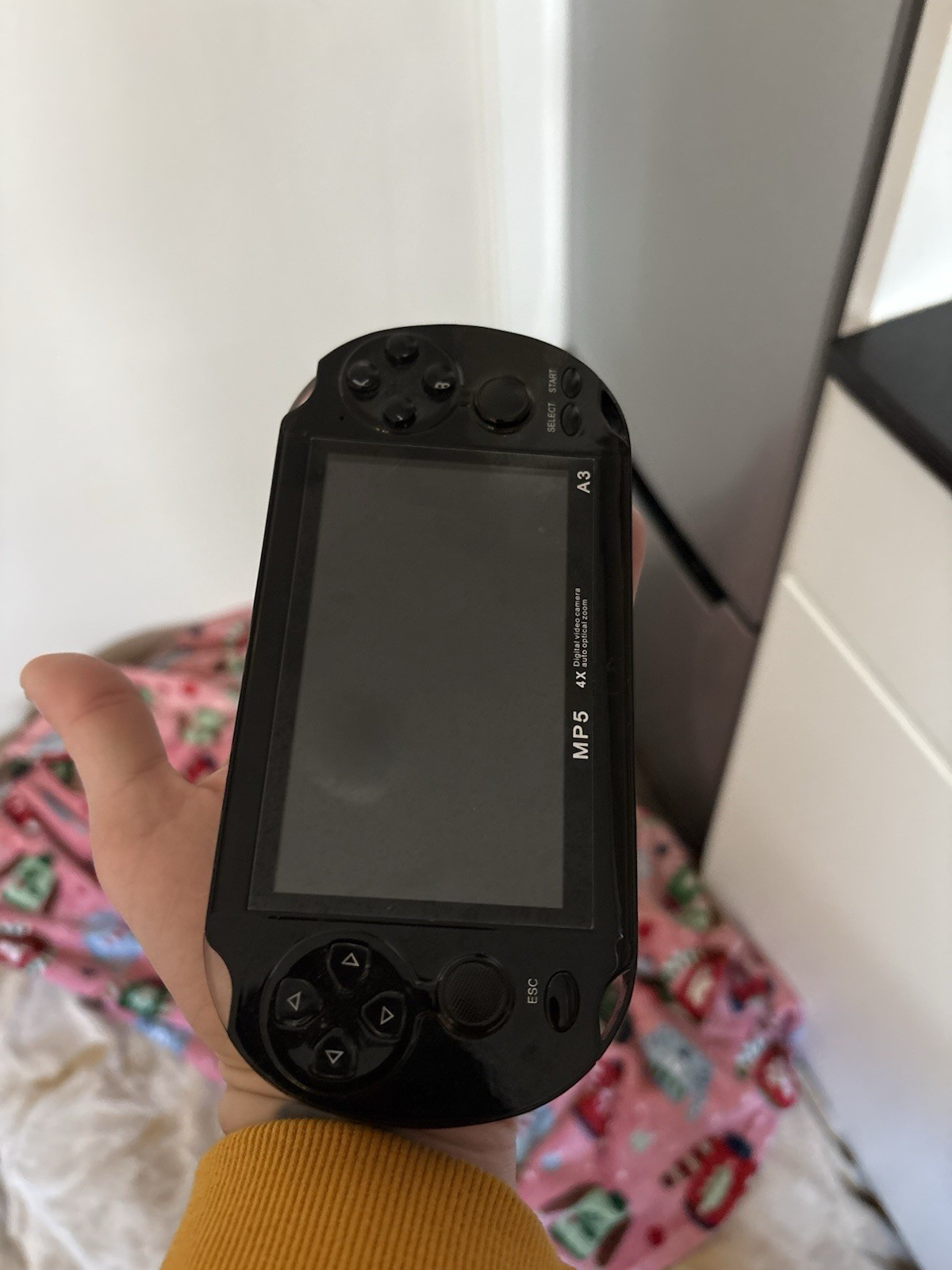 MP5 A3 Handheld Multimedia Game Console Black, AV Cable, Music, Video, Games
