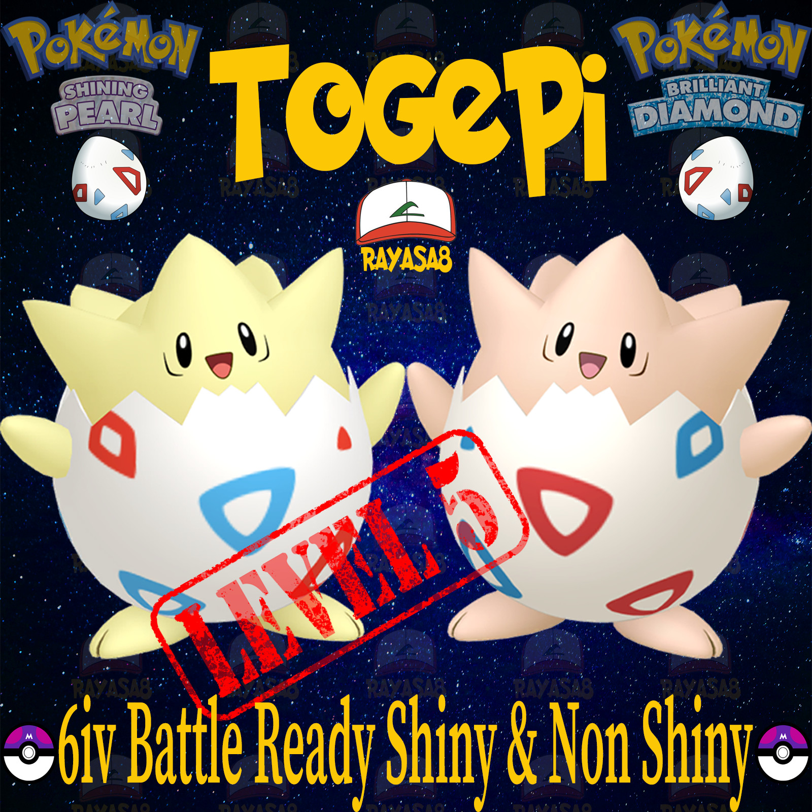 Pokemon Togepi Shiny & Non Shiny Pokemon Brilliant Diamond & Shining Pearl Home