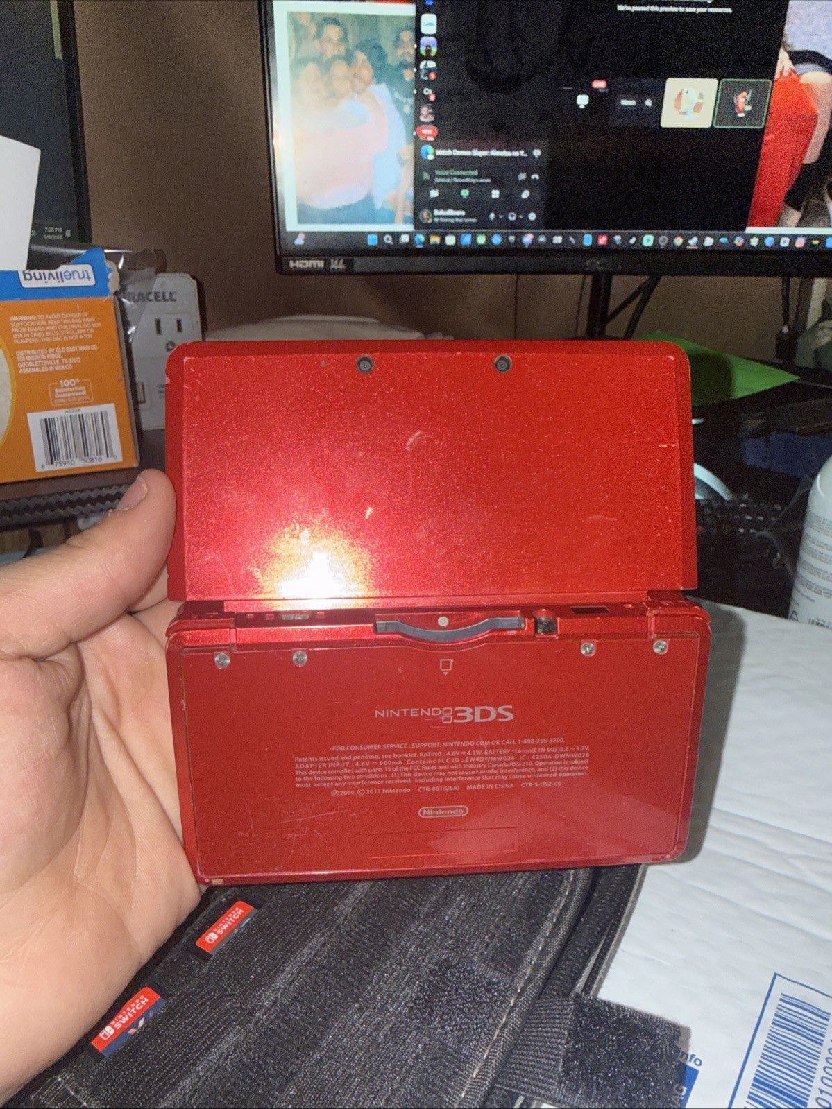 Nintendo 3DS Flame Red Tested and Working