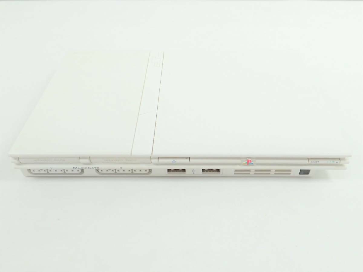 PS2 Slim Console System Ceramic White SCPH-75000 CW w/adopter,Controller