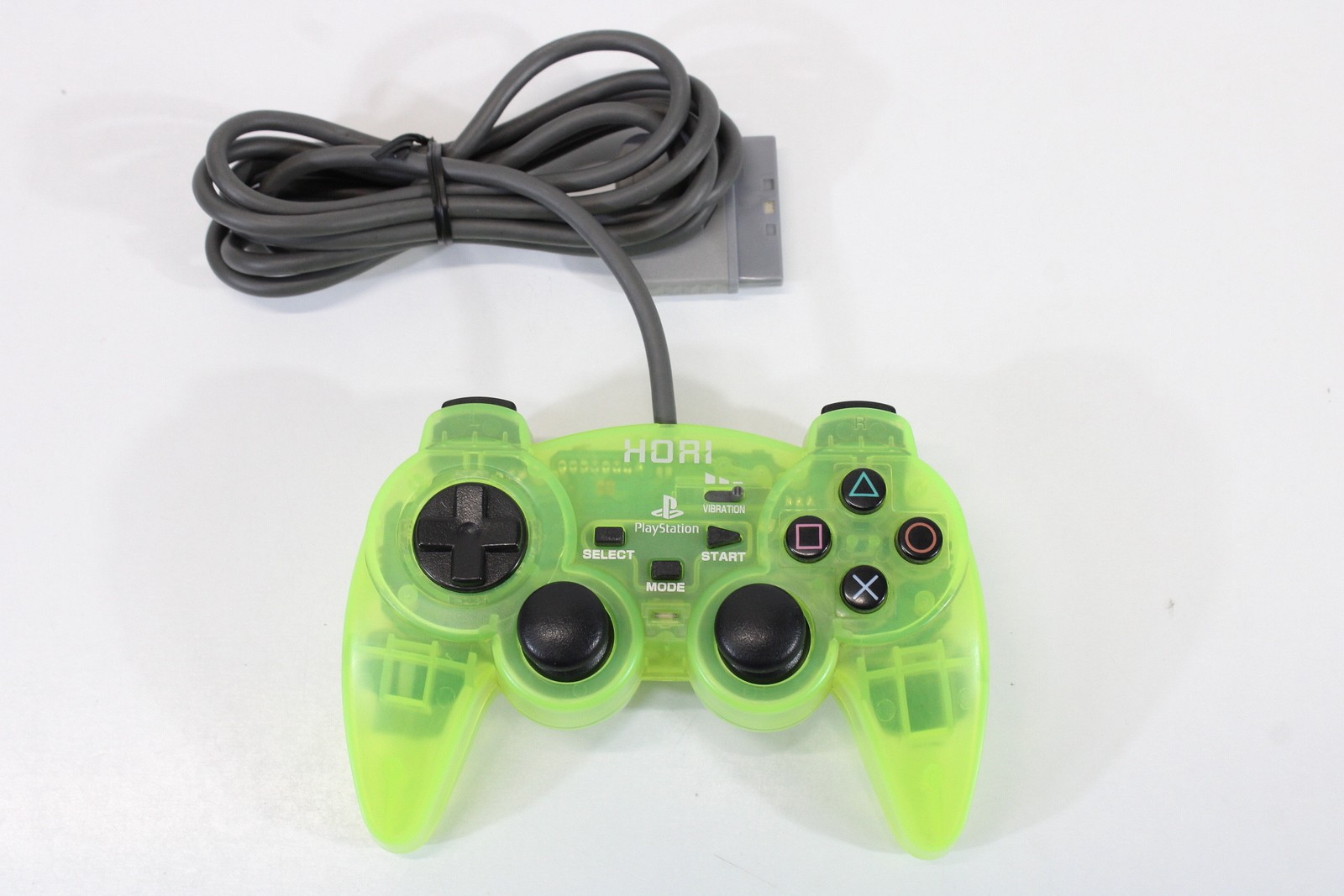 Hori Clear Yellow Analog SIndou Controller SLPH-00125 WORKING Playstation 2 PS2