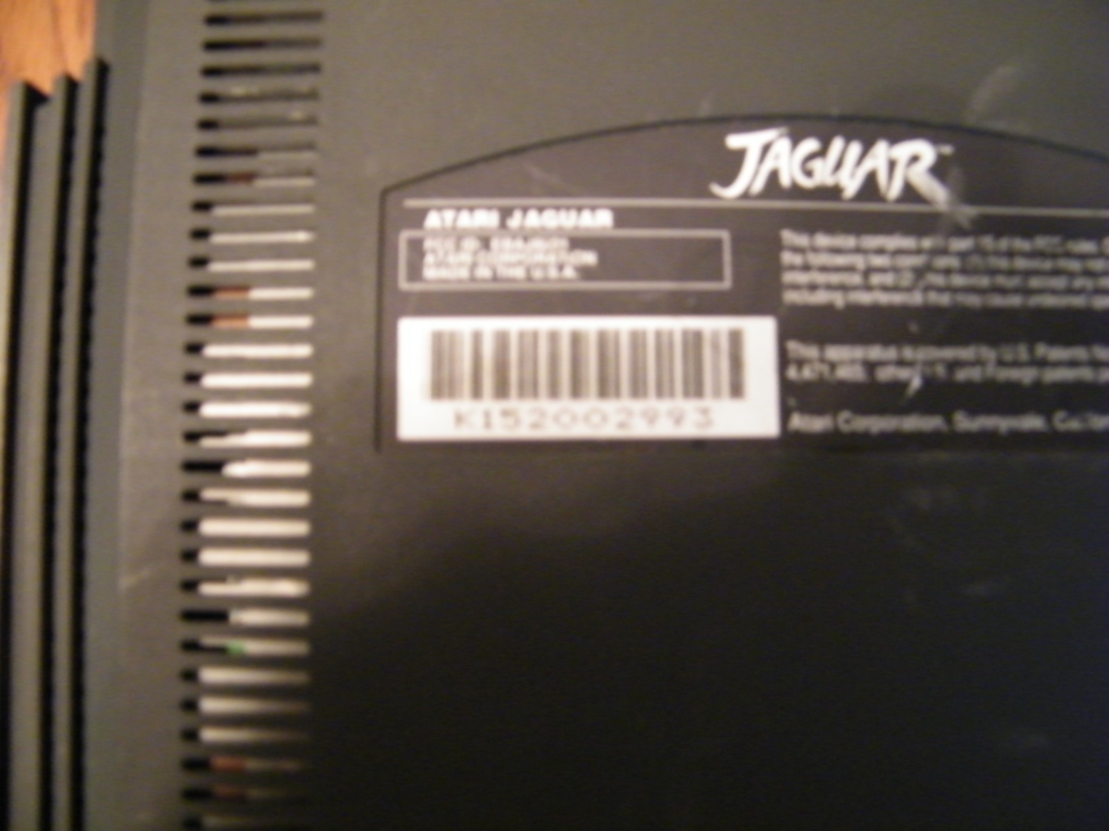 Atari Jaguar game console with games