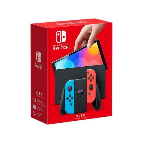 Nintendo Switch (OLED model) with Neon Red And Neon Blue Joy-Con Controllers – 6