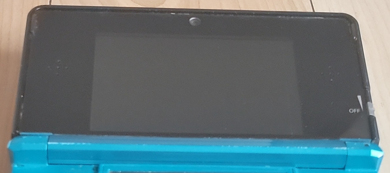 Nintendo 3DS CTR-001 Aqua Blue Handheld Game Console ONLY & Stylus TESTED READ