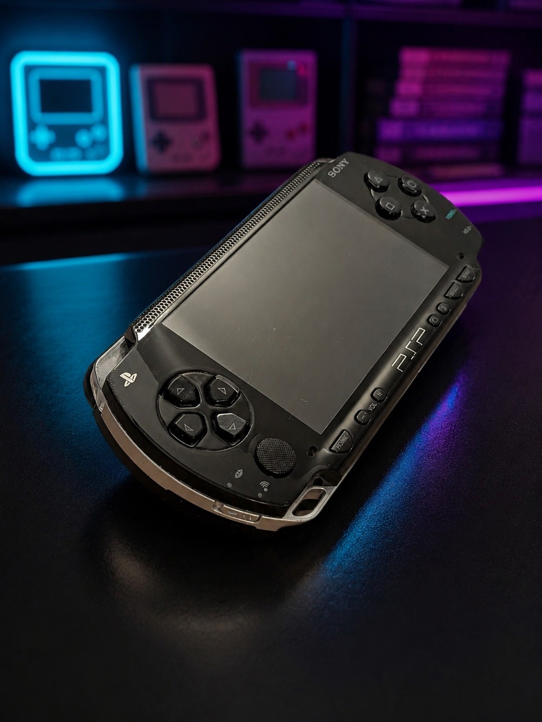 Sony PSP-1000 Black Handheld Console Tested w/ Charger Battery 64GB Memory Card