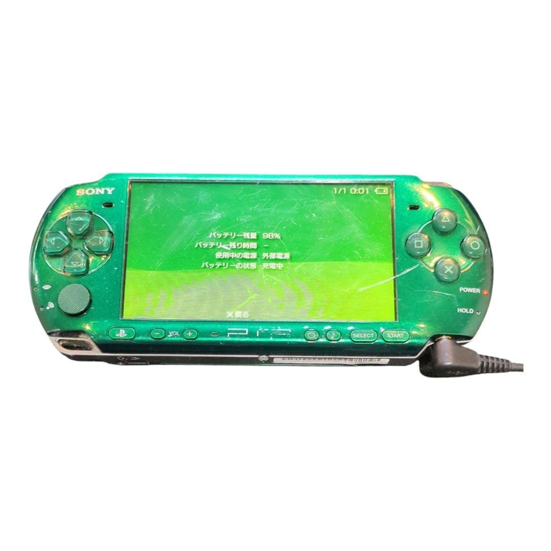 Playstation Portable Spirited Green PSP 3000SG Sony Limited Console USED JP