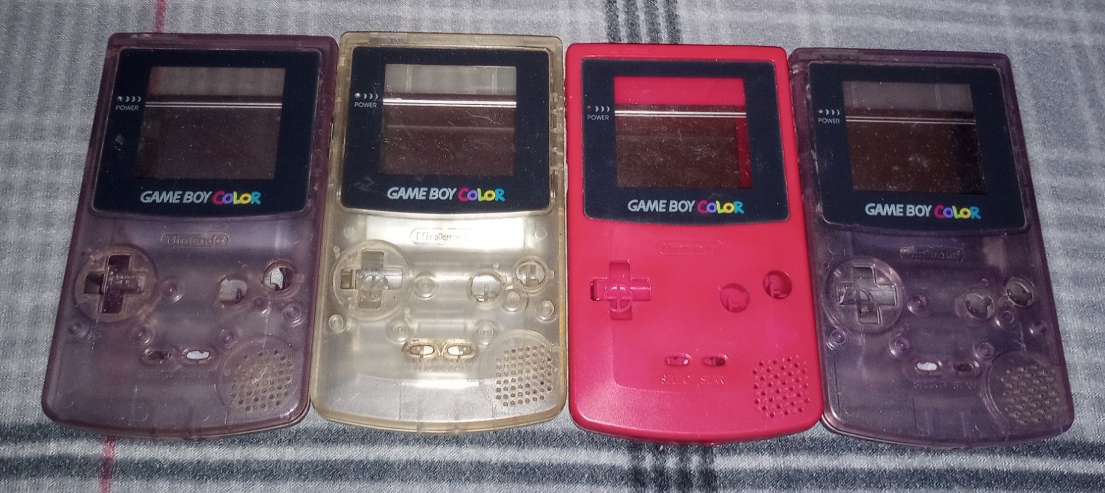 Nintendo Game Boy Color Console Shell Only CGB-001 Clear Lot Of 4. Parts. GBC