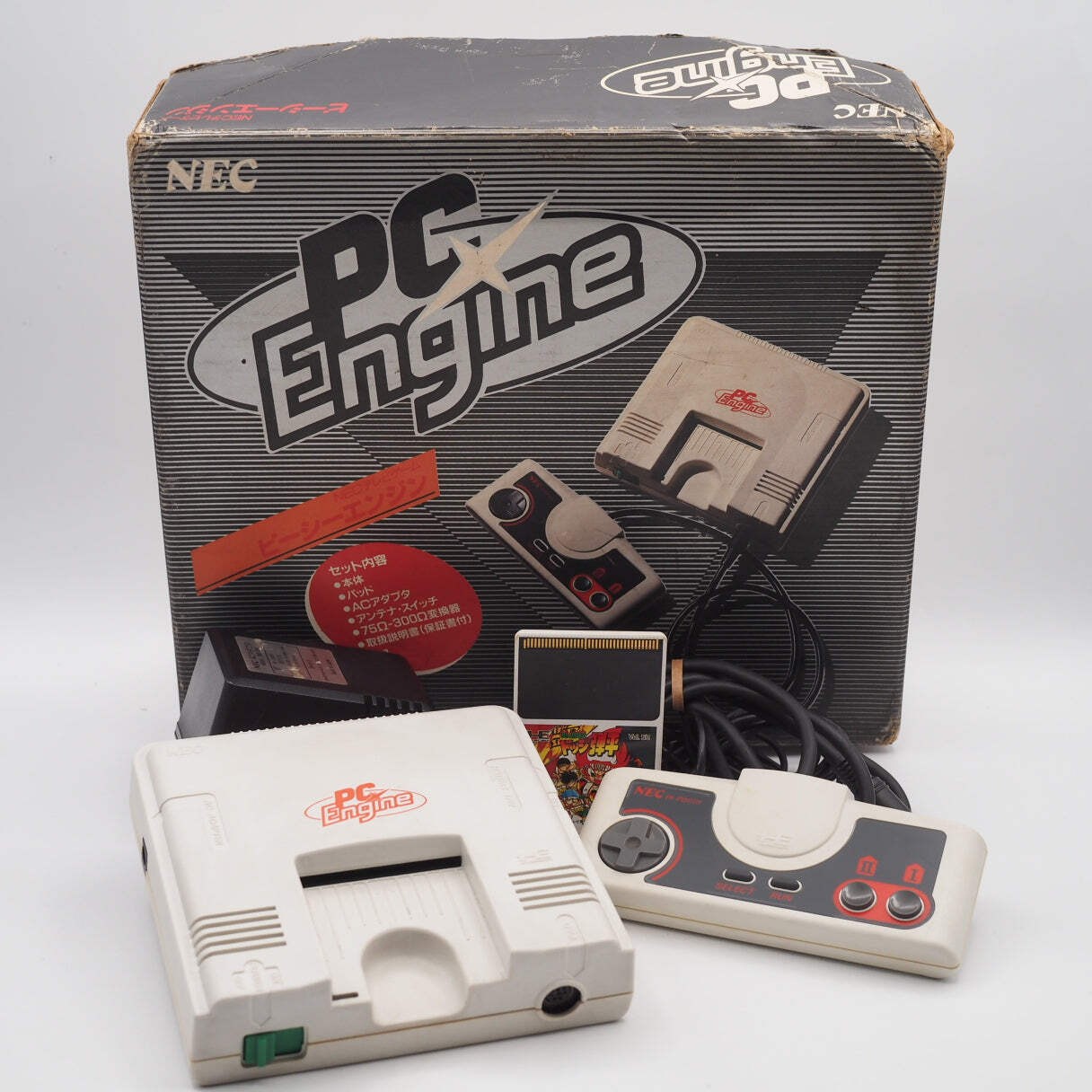 PC Engine Console system PI-TG001 + Dodge Danpei SET NTSC-J Boxed Tesed NTSC-J