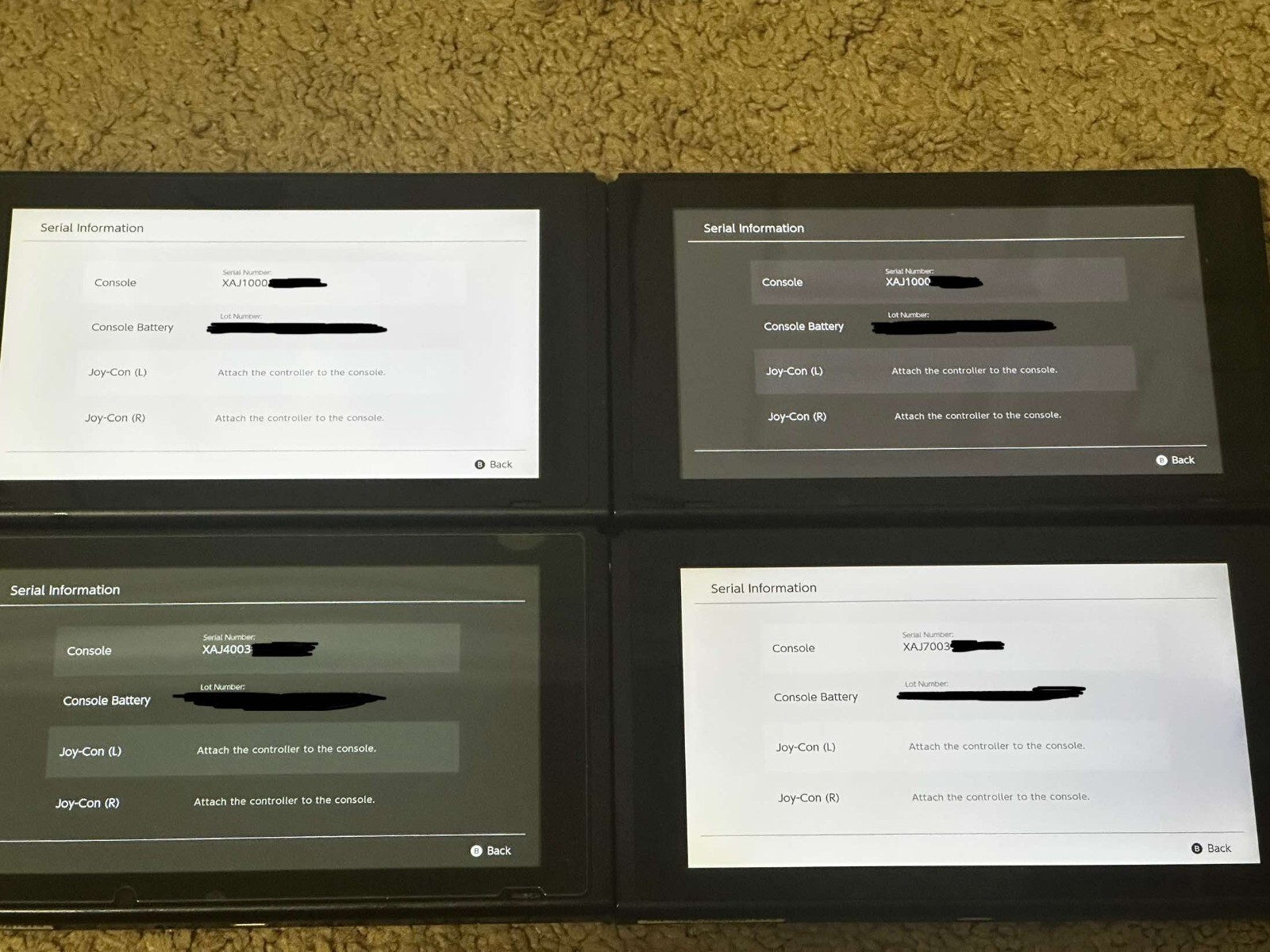 Nintendo Switch V1 HAC-001 Unpatched Low Serial Tablet Console – Ship in 1-DAY