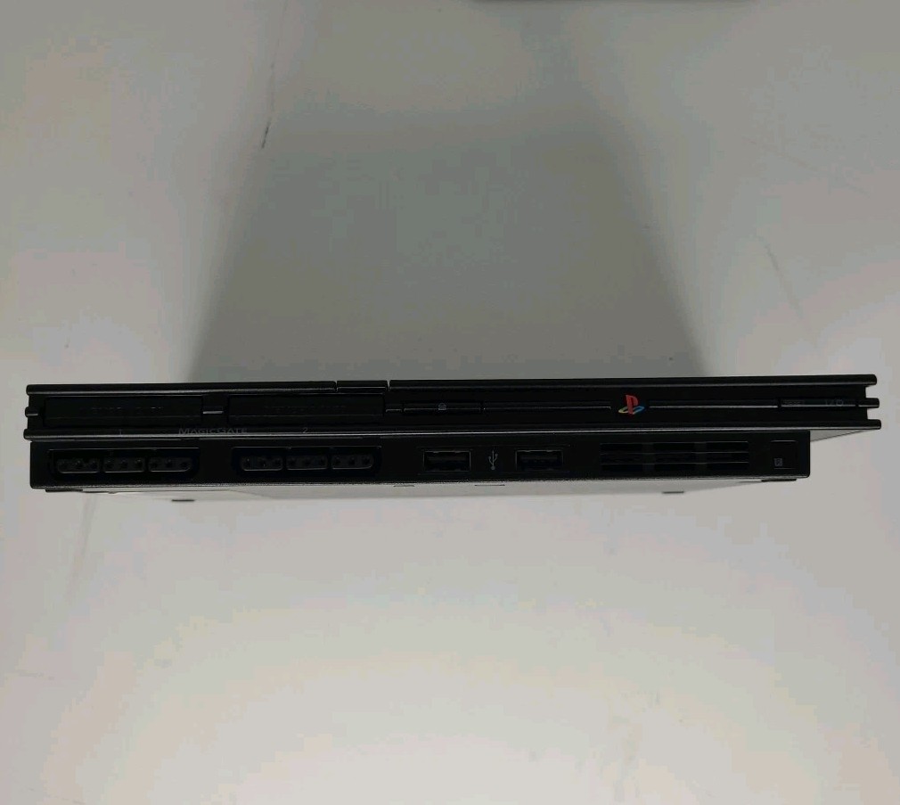 Sony PlayStation2 Slim Console w/Cords 1 Control Syphon Filter Dark Mirror Works