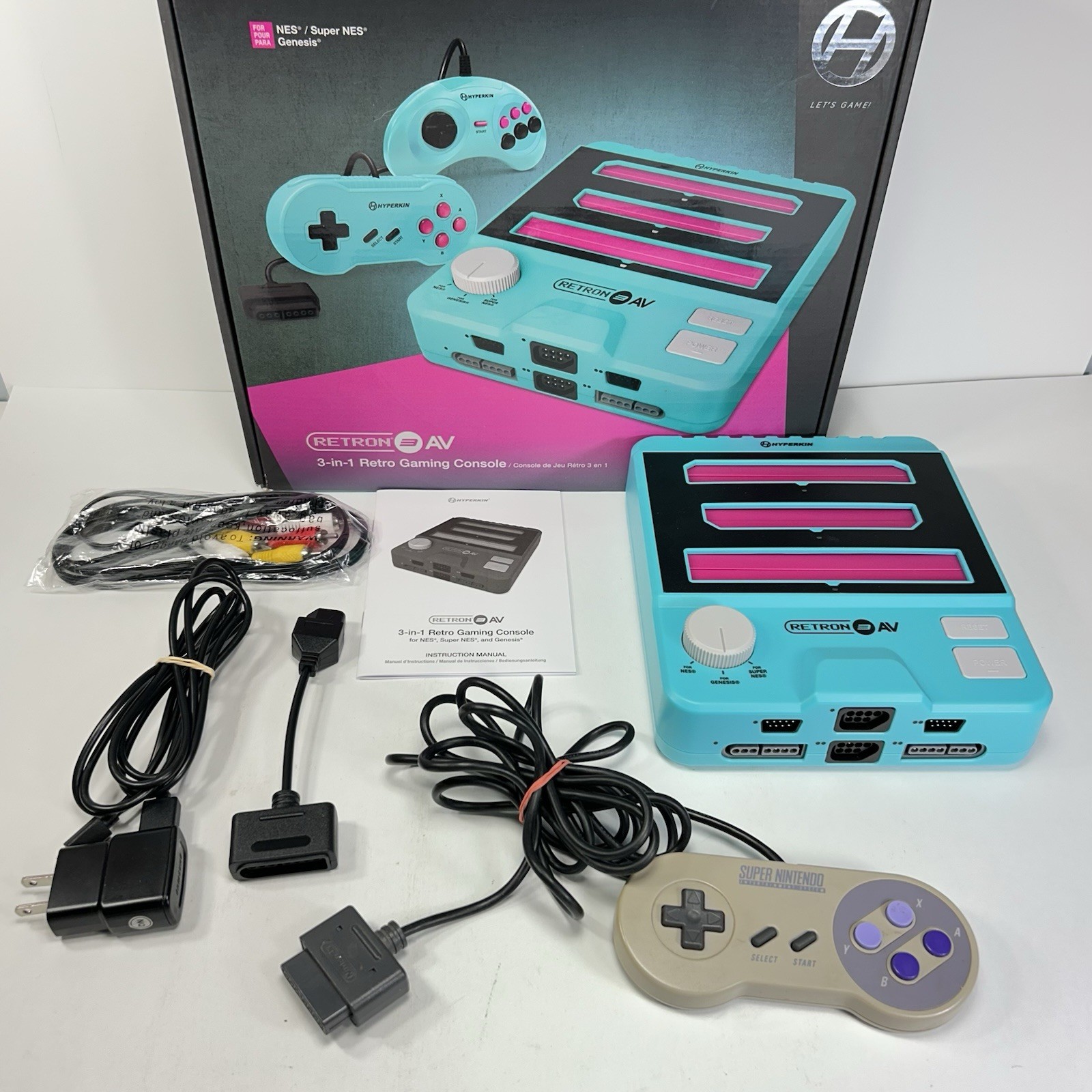 Hyperkin Retron 3 in 1 Game Console NES Super Nintendo SNES Genesis Hyper Beach