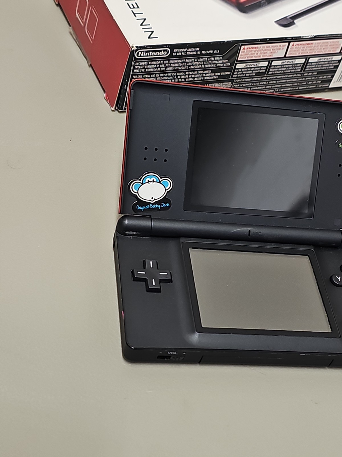 Nintendo DS Lite System Red/Black Console With Box Not Working