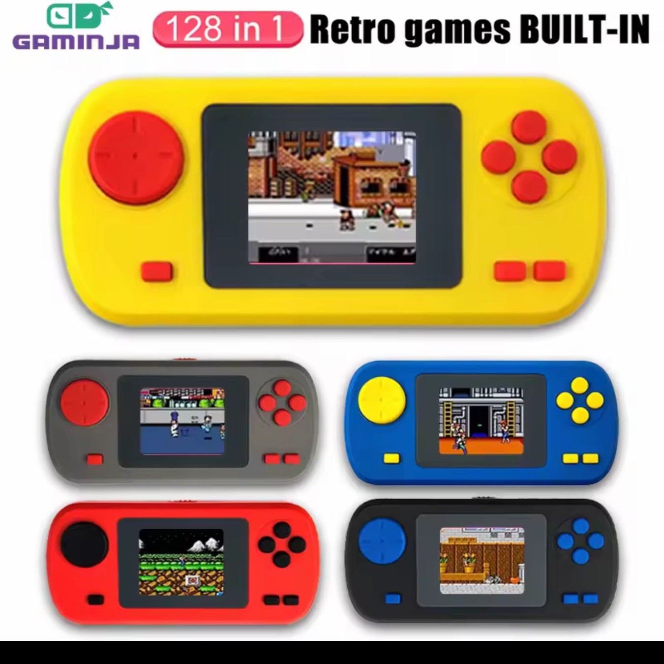 GC32 Retro Handheld Game Console 2.4” TFT Screen with 128 Built-In Games
