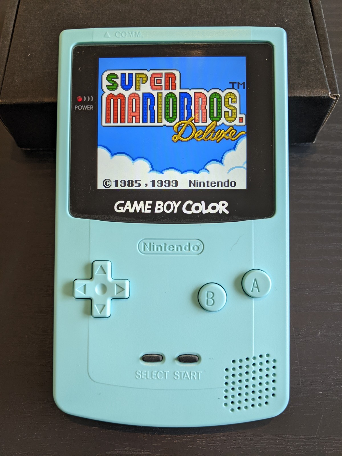Teal Gameboy Color Console Q5 XL IPS Screen GBC Game Boy