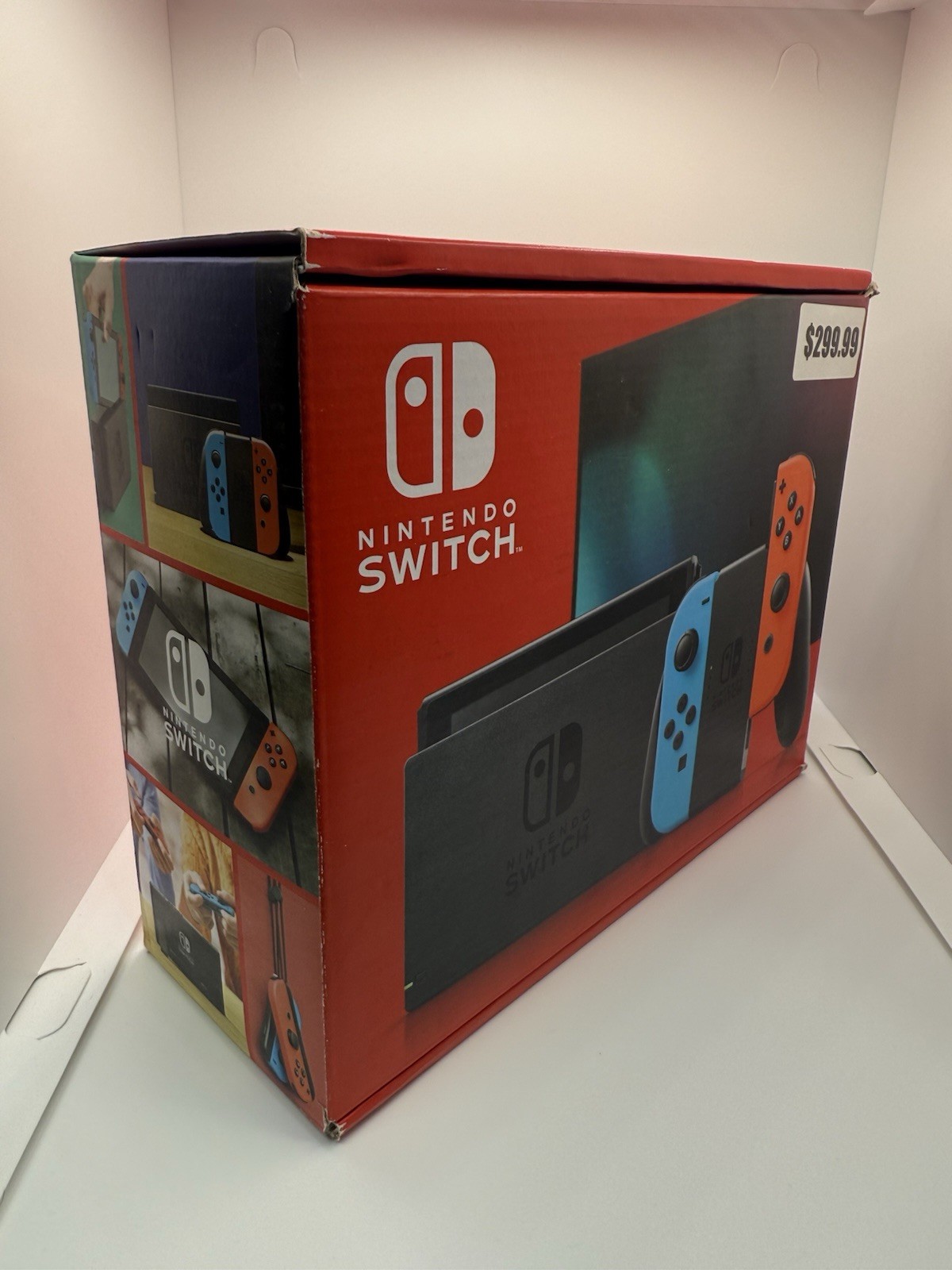 Nintendo Switch Console Black w/ Neon Red/Blue Joy-Con, Dock, Boxed