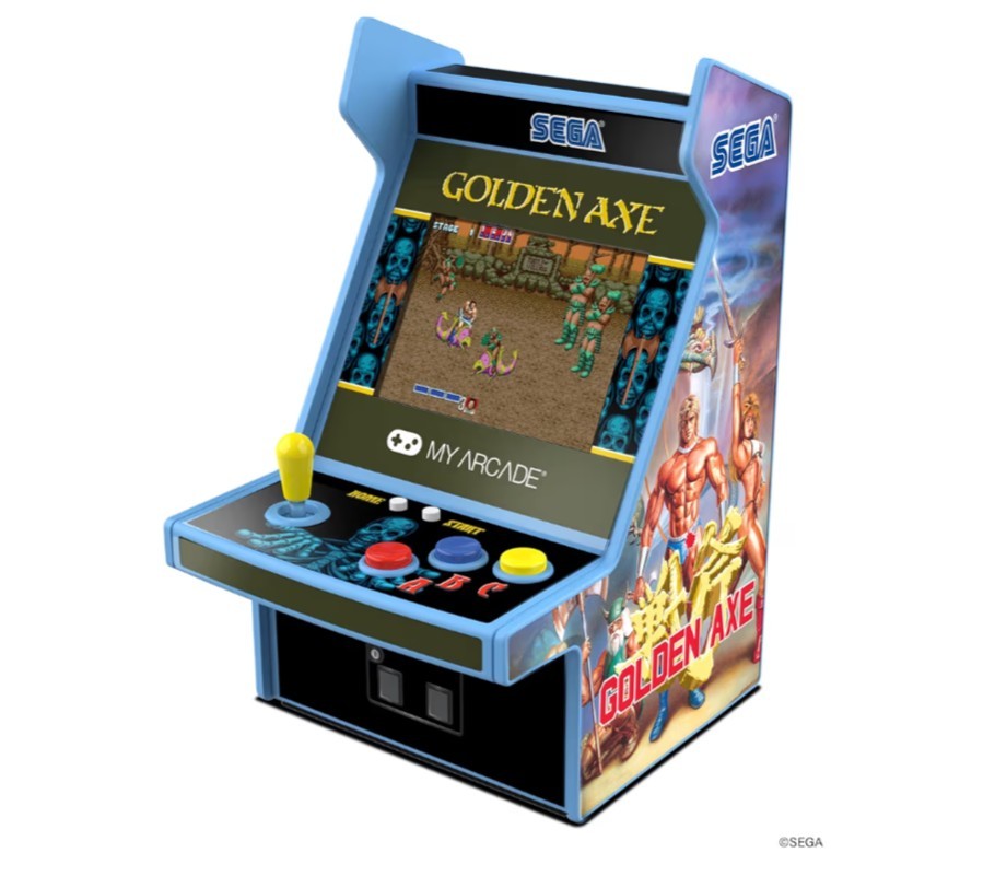 My Arcade Golden Axe Micro Player 3-in-1 Sega Retro Arcade Cabinet New