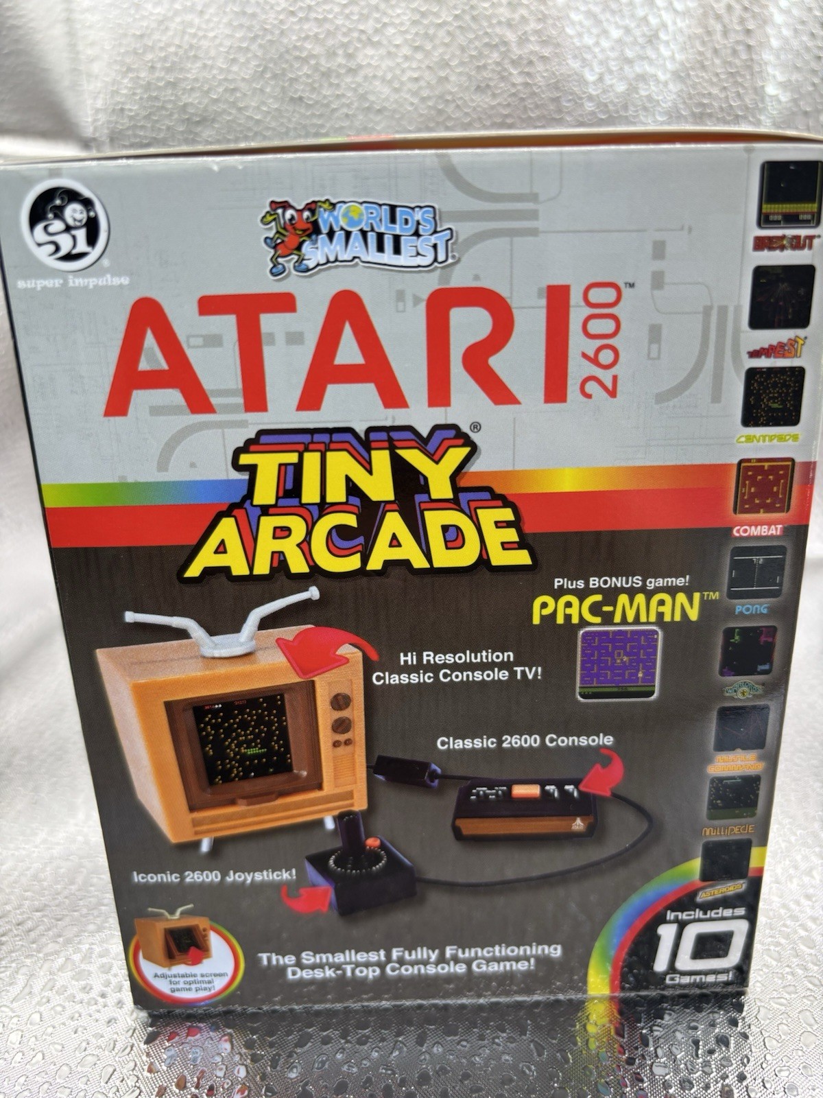 Atari 2600 Tiny Arcade Desktop Console Game with 10 Games