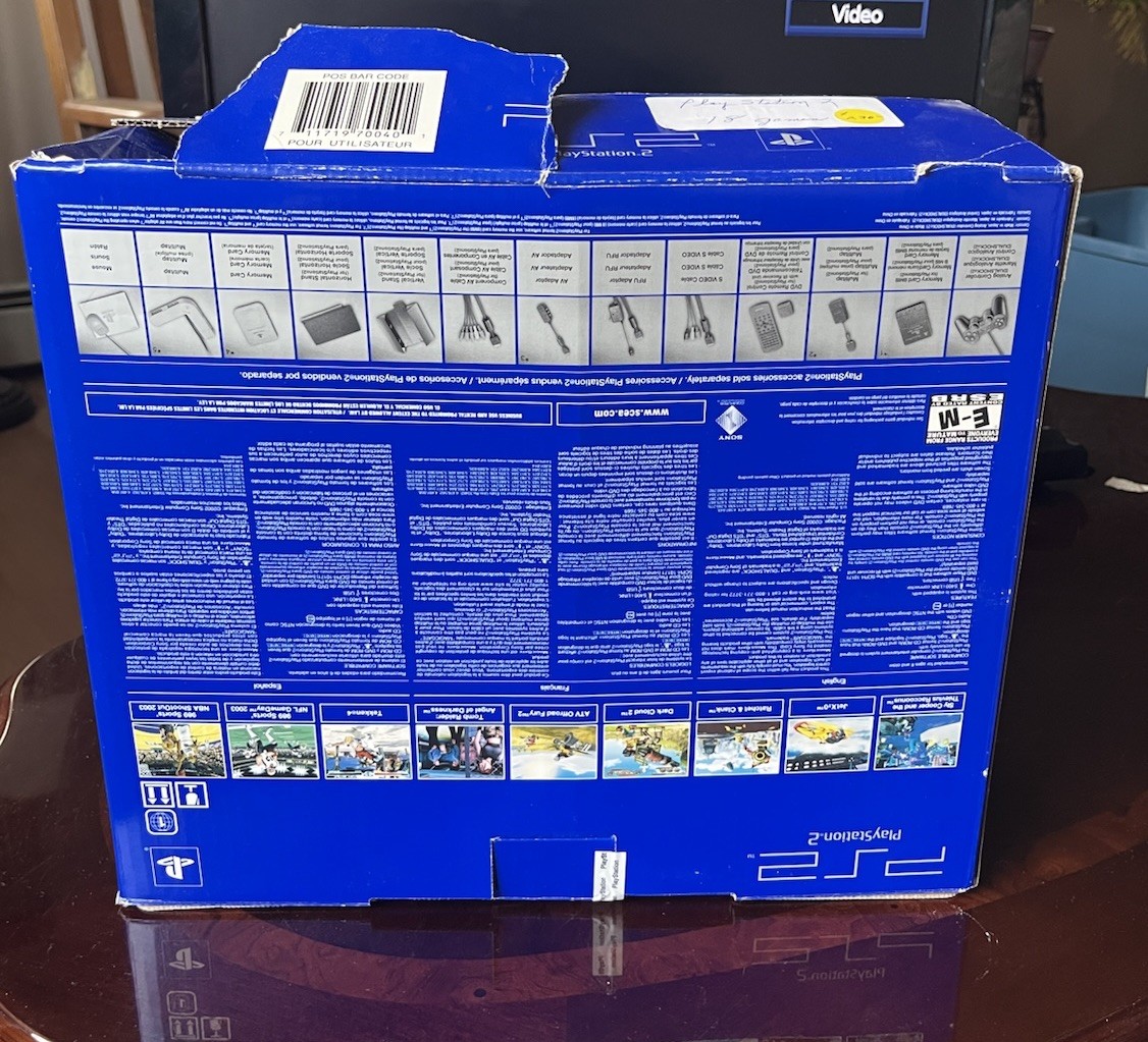 Sony PlayStation 2 Console (SCPH-39001) – Black. CIB.