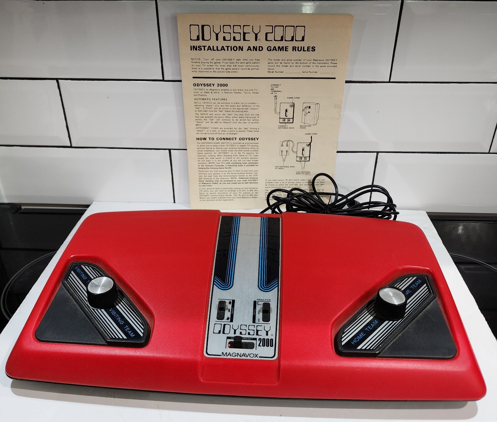 Vintage 1977 Odyssey 2000 Magnavox Video Game Console, No Box, Untested
