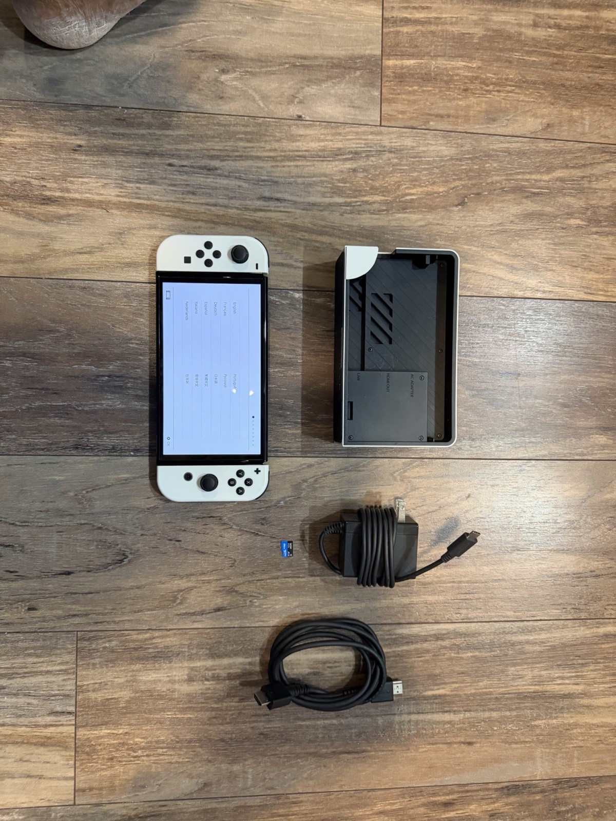 Nintendo Switch OLED Console Bundle With Dock, Charger, HDMI, Grip + 256GB SD